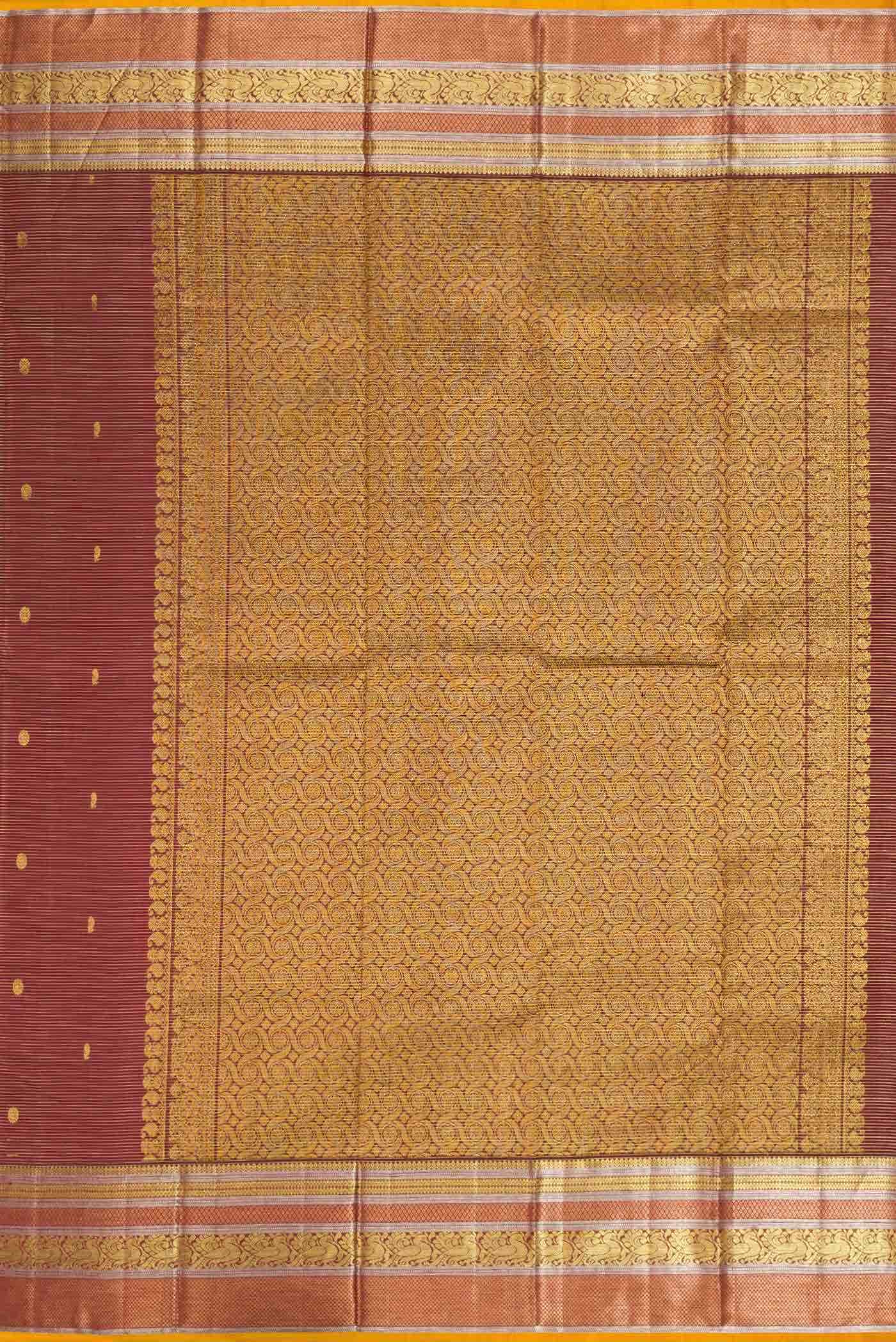 Maroon Dual Tone Kanjivaram Silk Saree - Image 5