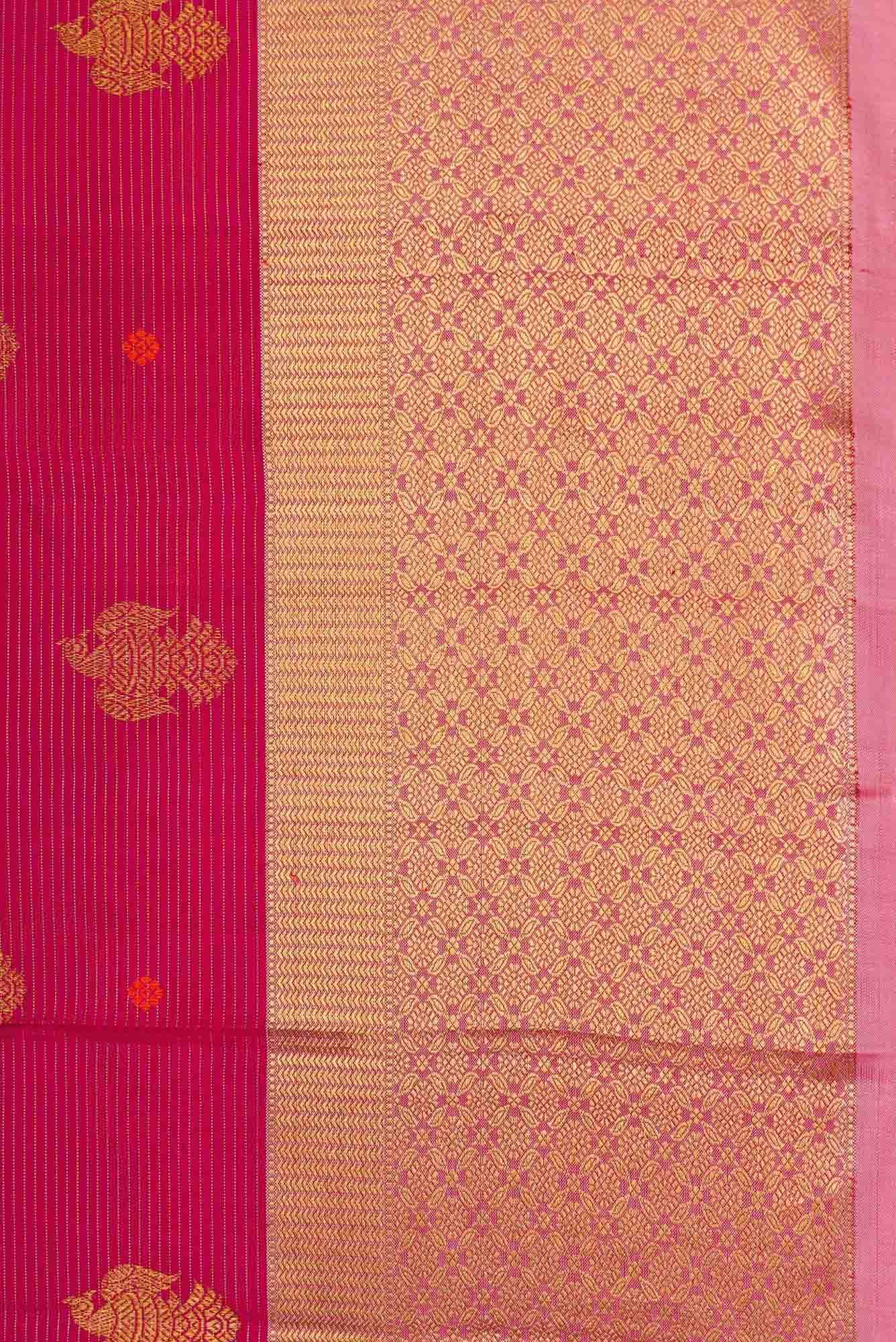 Maroon Dual Tone Kanchipuram Silk Saree - Image 5