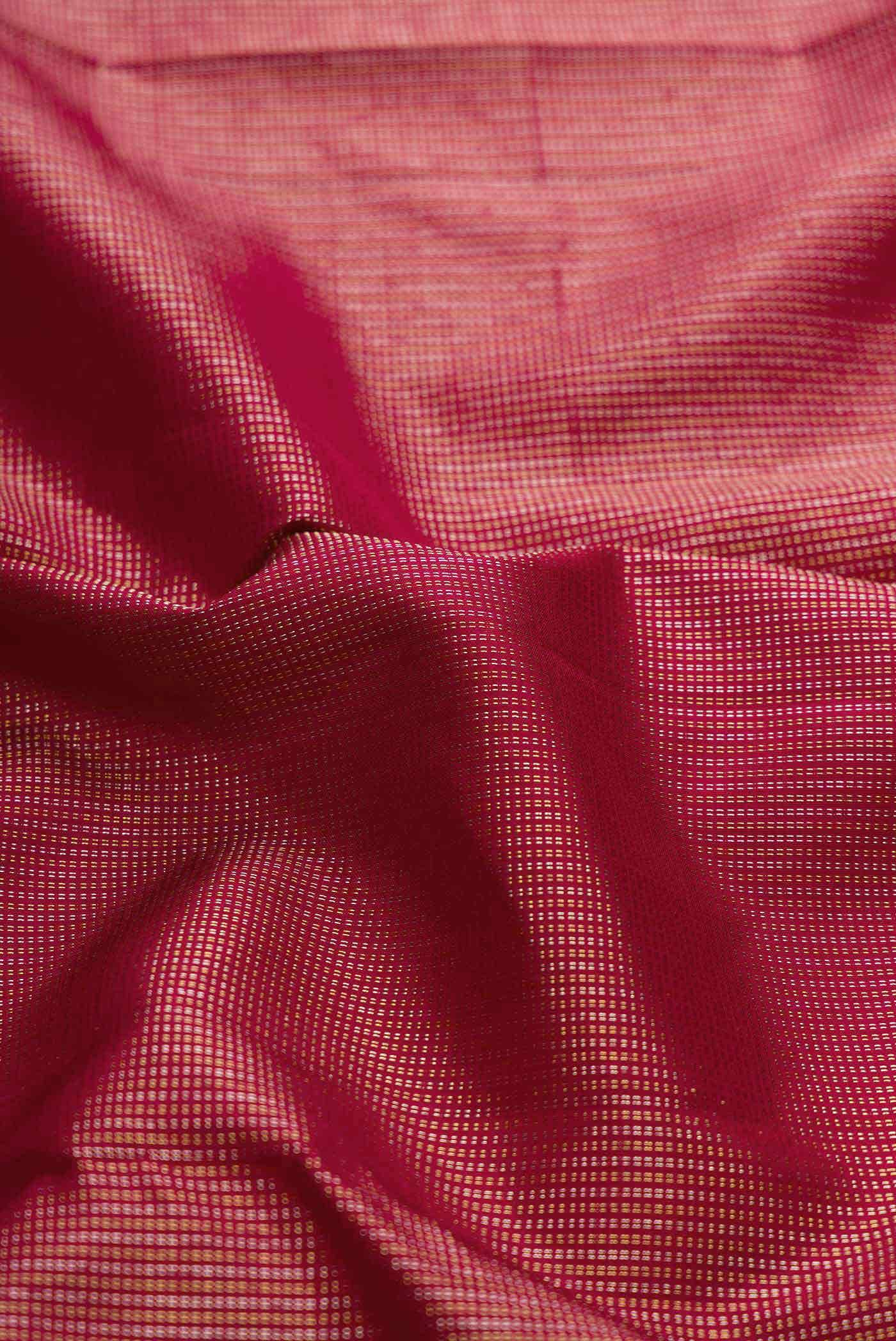 Maroon Dual Tone Kanchipuram Silk Saree - Image 3