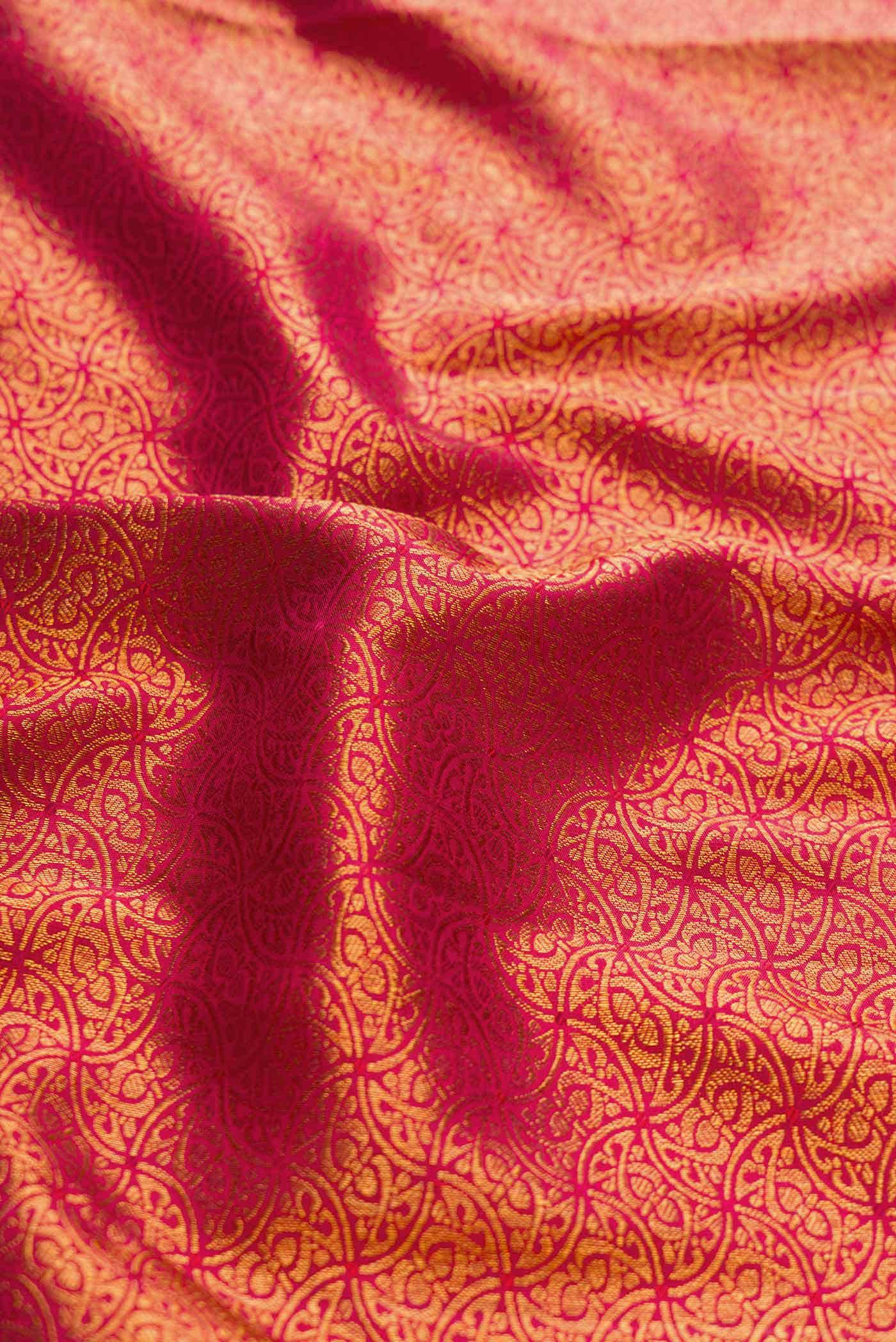 Maroon Dual Tone Kanchipuram Silk Saree - Image 3