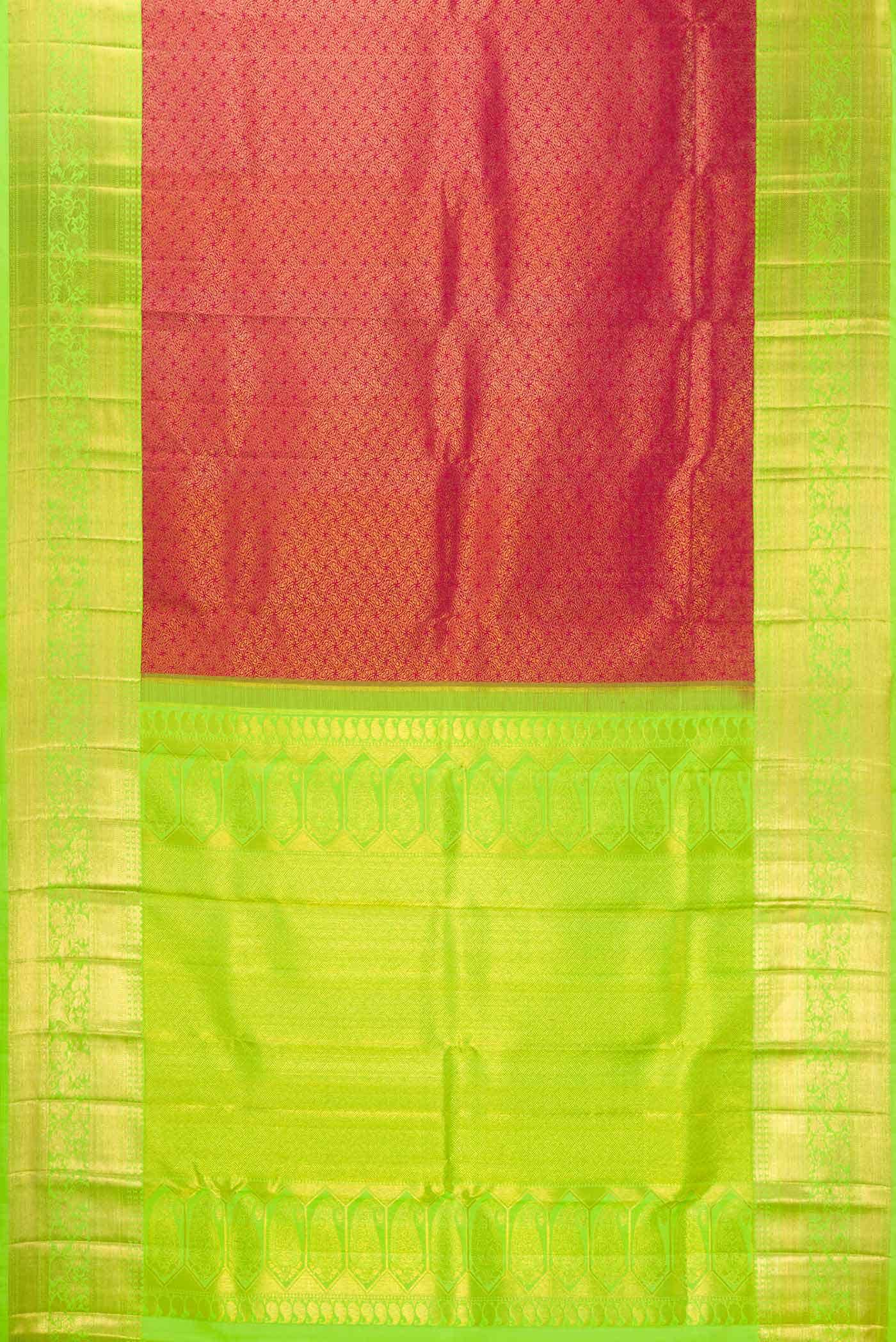 Maroon Dual Tone Kanchipuram Silk Saree - Image 4