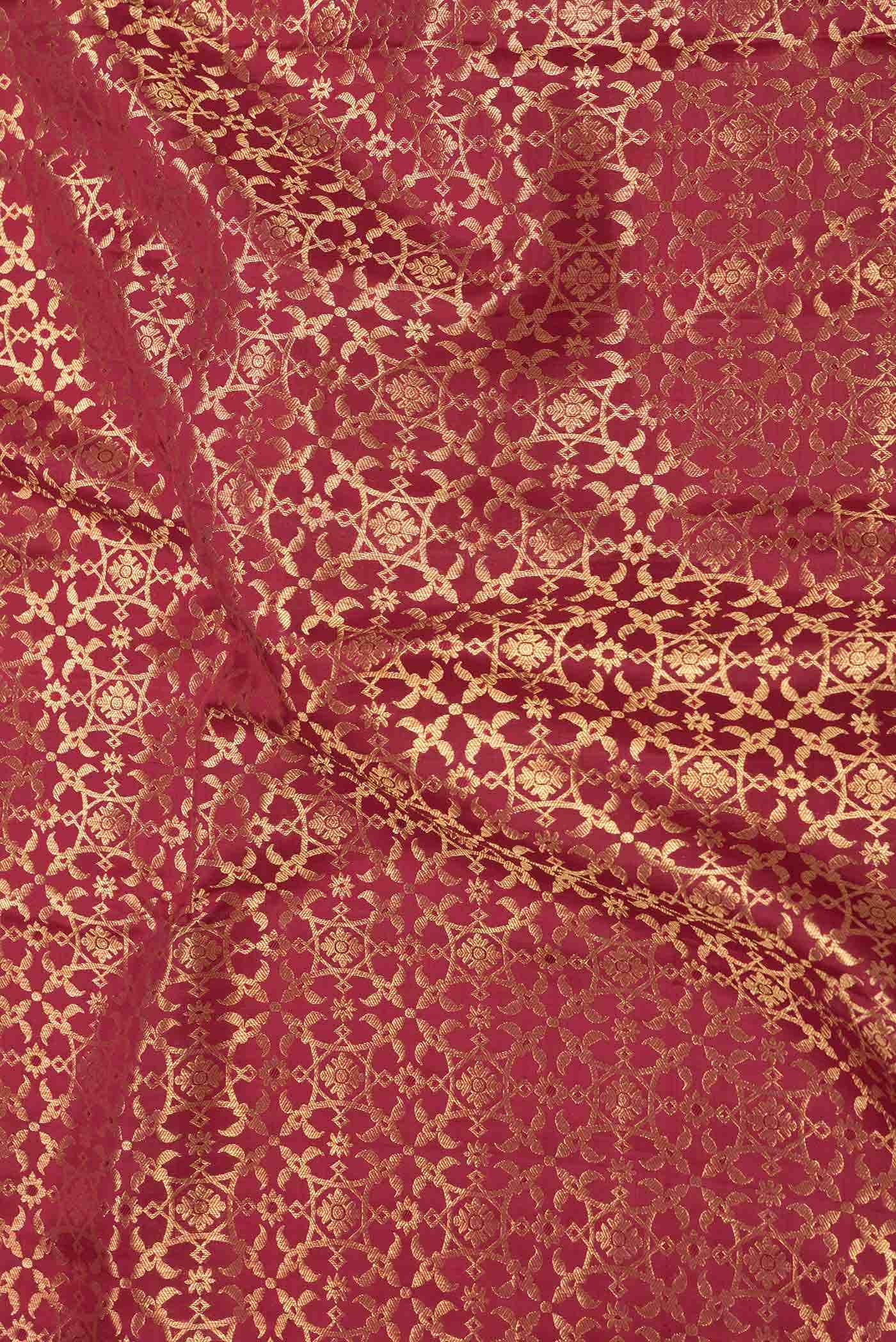 Maroon Dual Tone Kanjivaram Silk Saree - Image 3