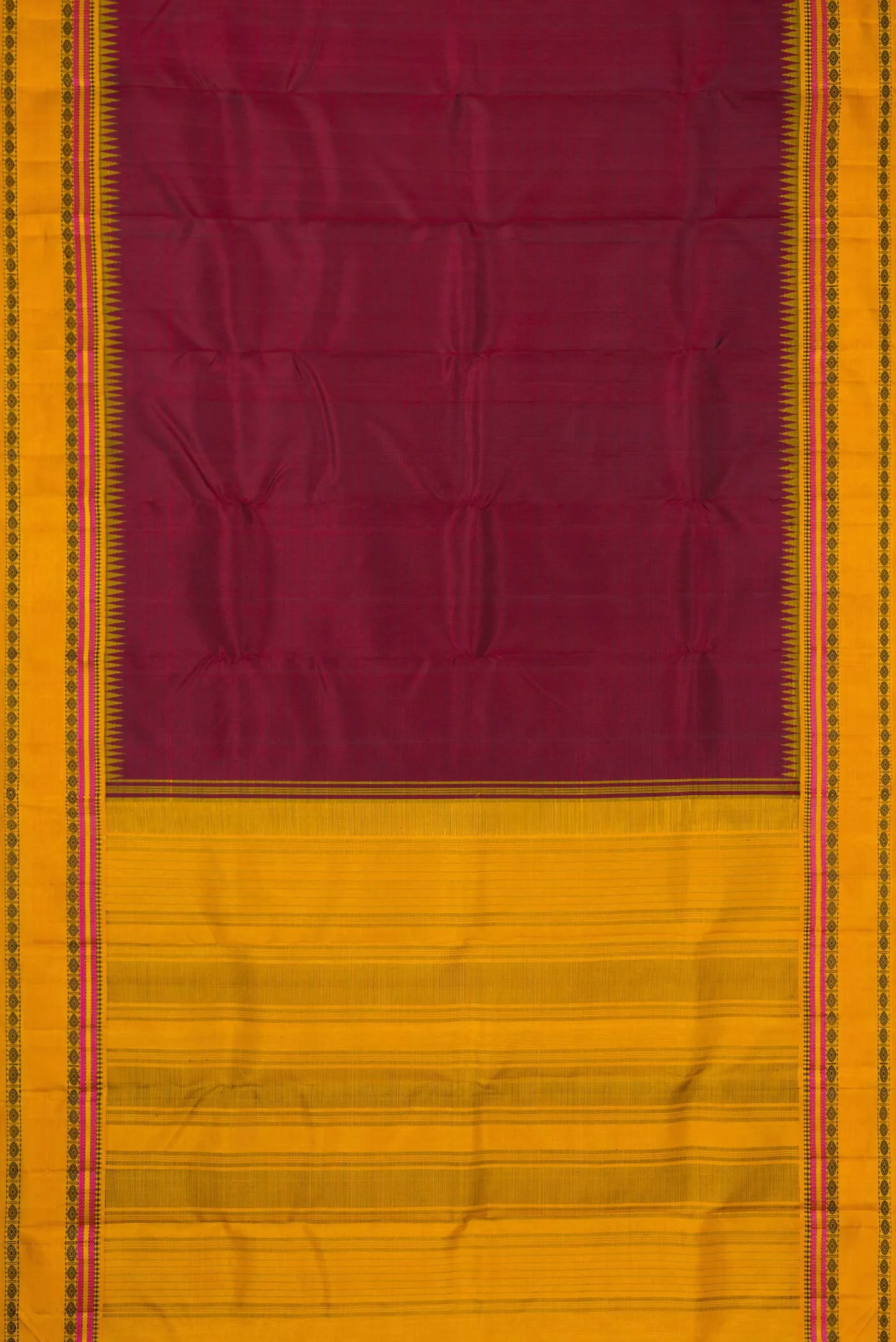 Maroon Kanjivaram Silk Saree - Image 6