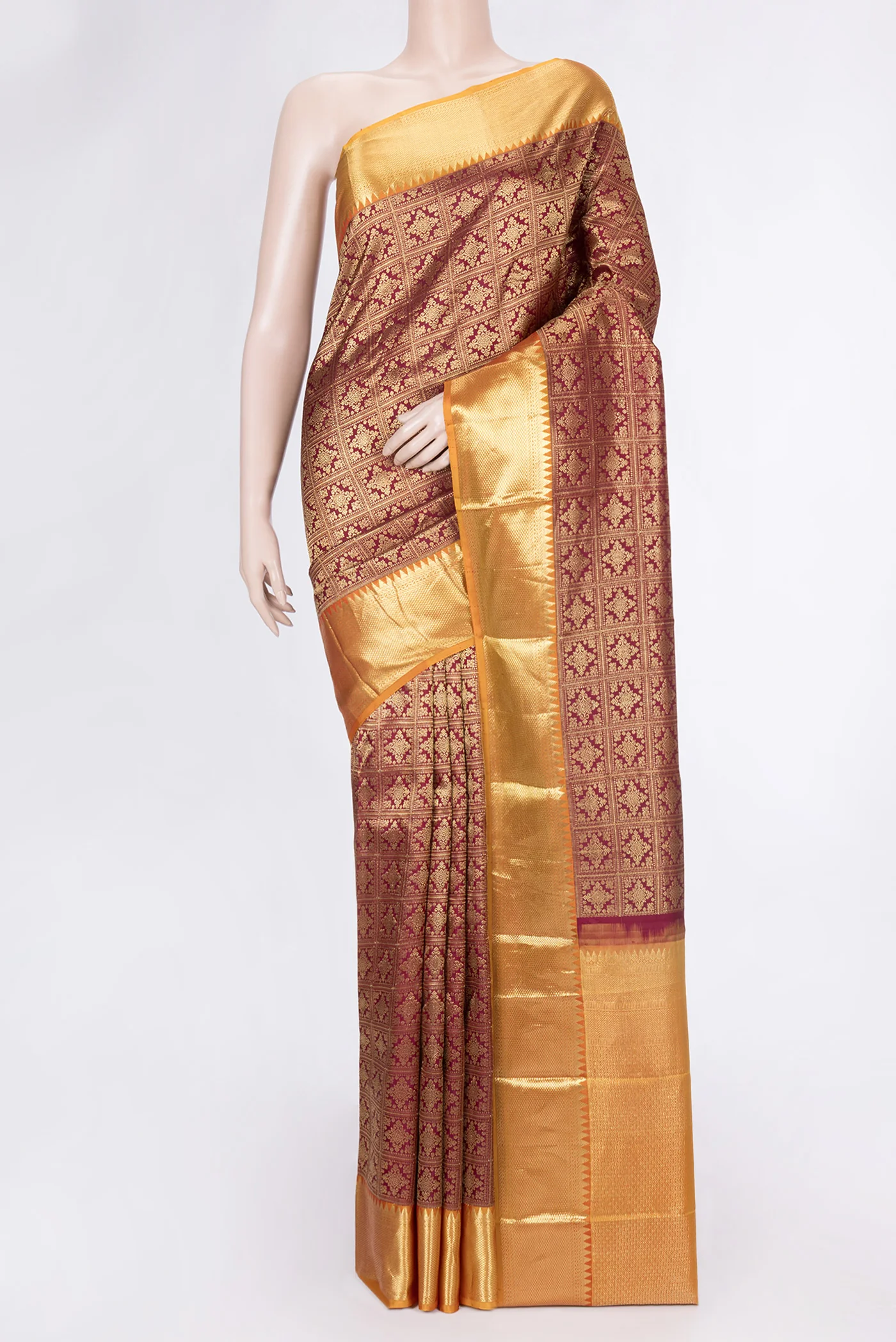 Maroon Kanjivaram Silk Saree