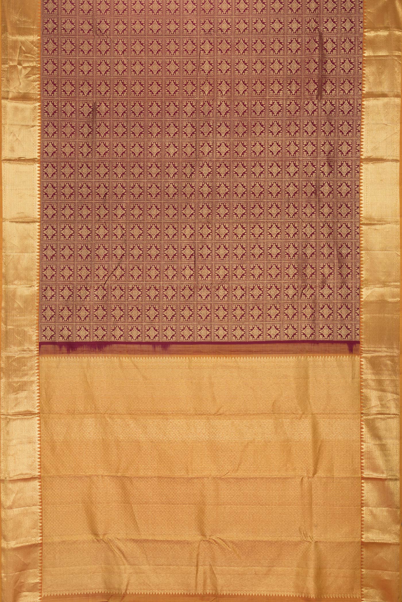 Maroon Kanjivaram Silk Saree - Image 6