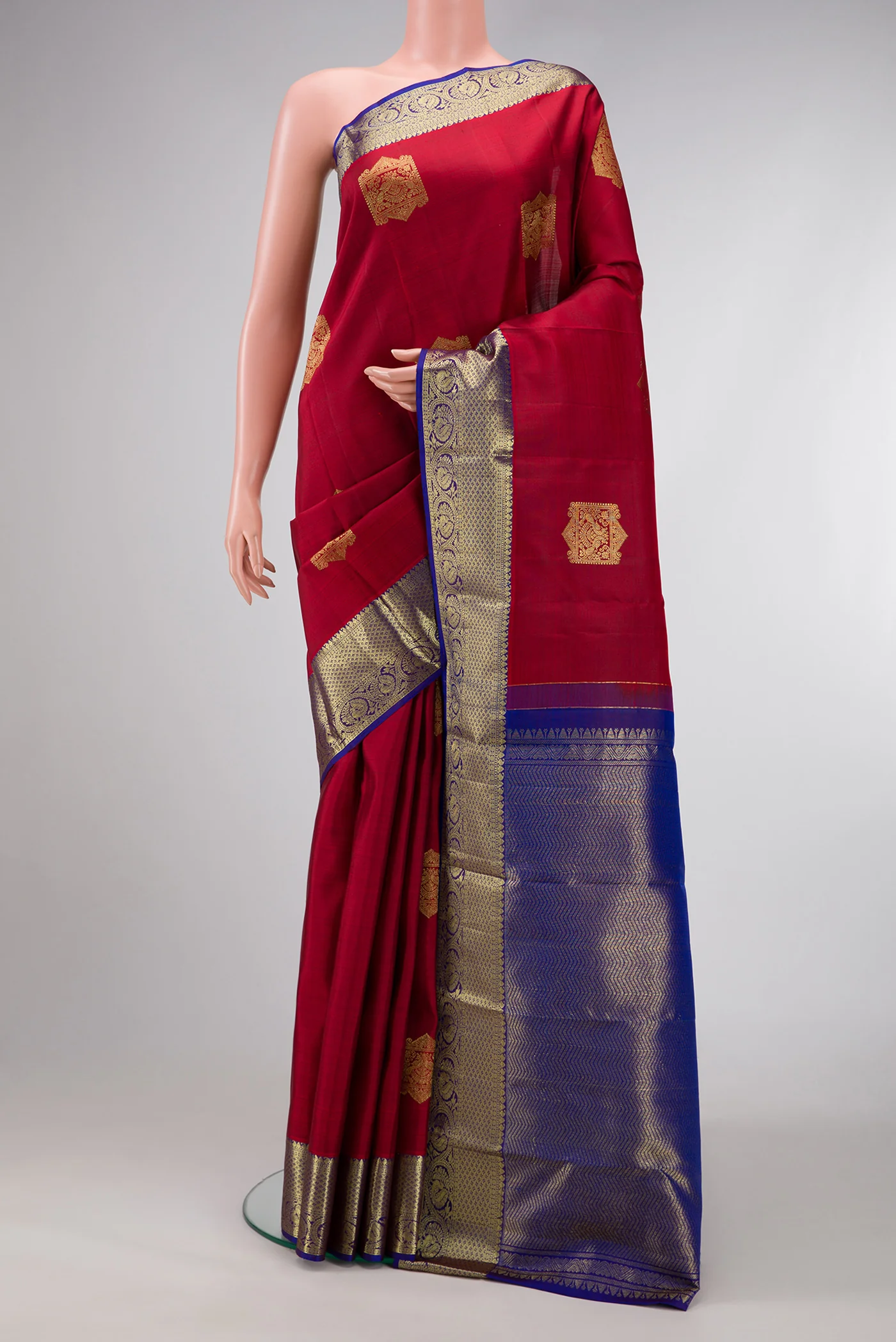 Maroon Kanjivaram Silk Saree