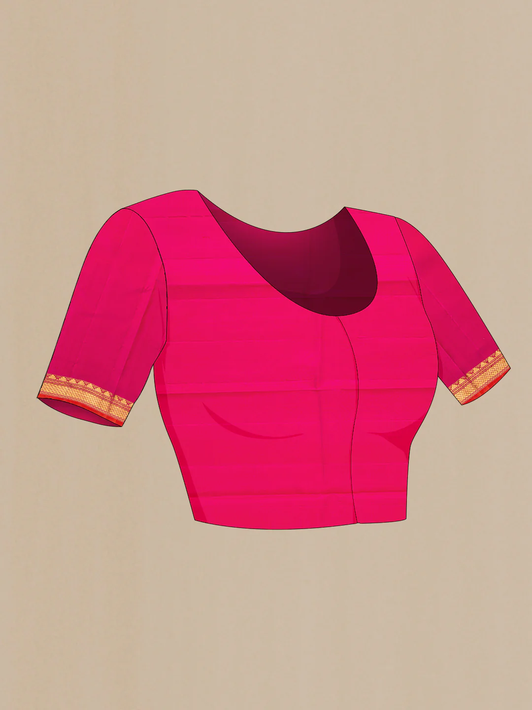 Maroon Kanjivaram Silk Saree - Image 5