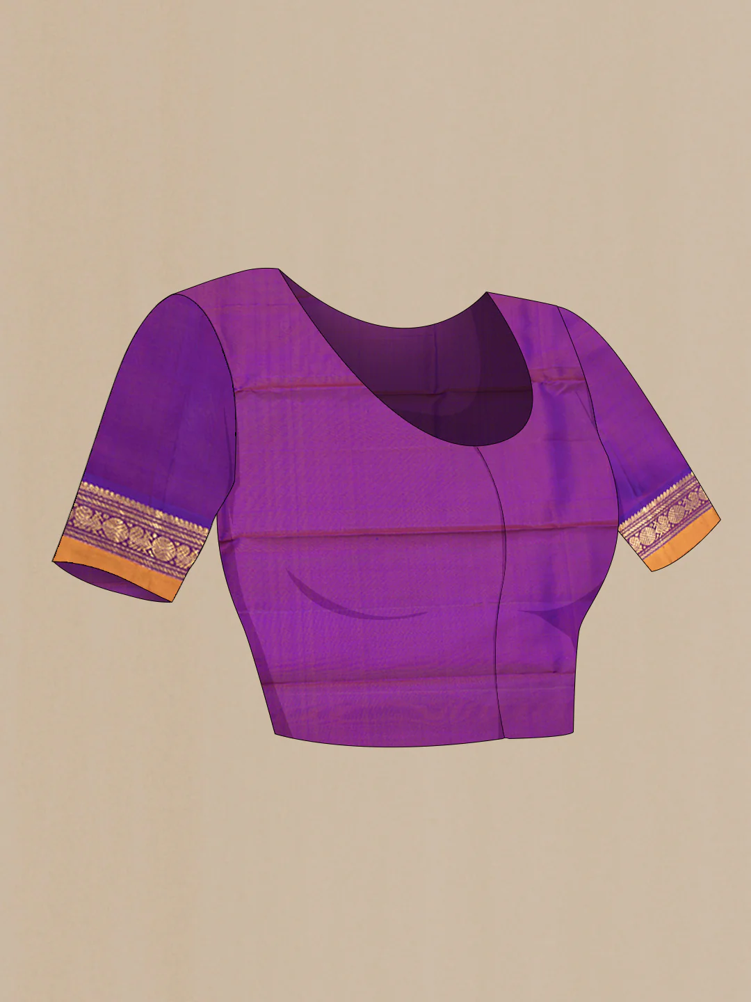 Maroon Kanjivaram Silk Saree - Image 5