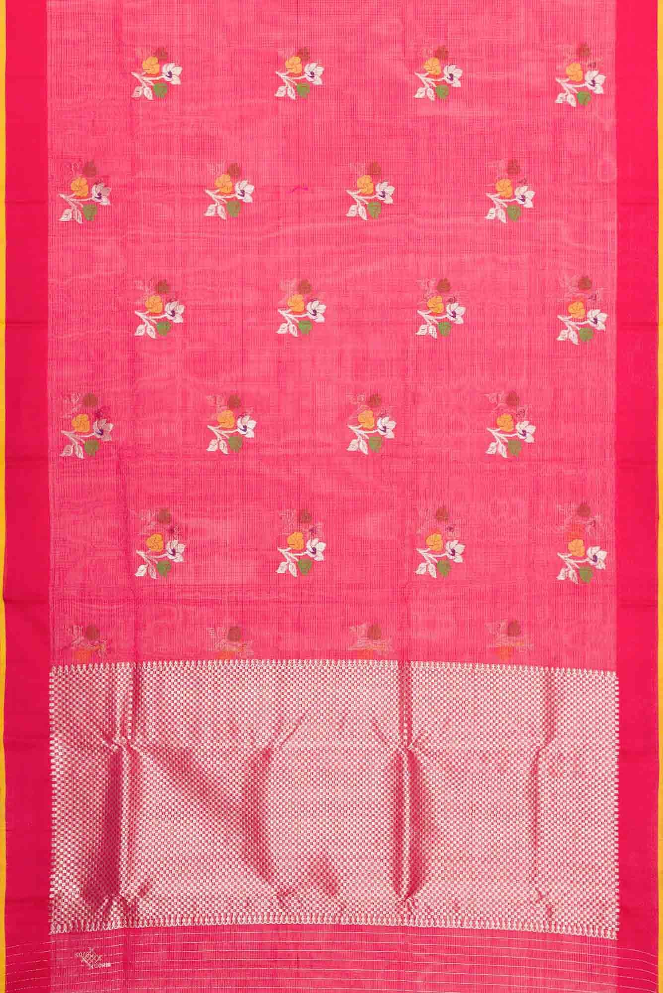 Maroon Dual Tone Kota Silk Saree - Image 4