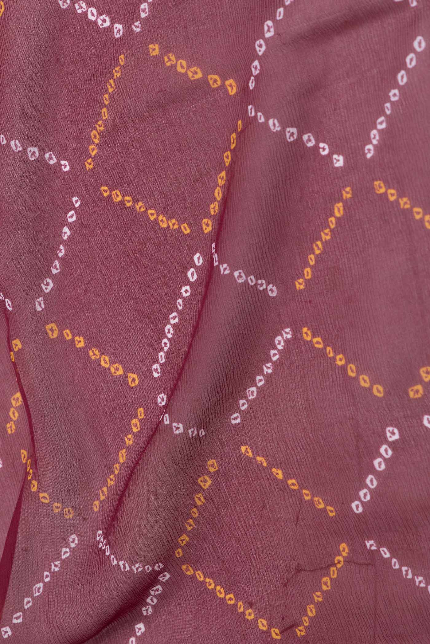Maroon Dual Tone Mysore Chiffon Saree - Image 2