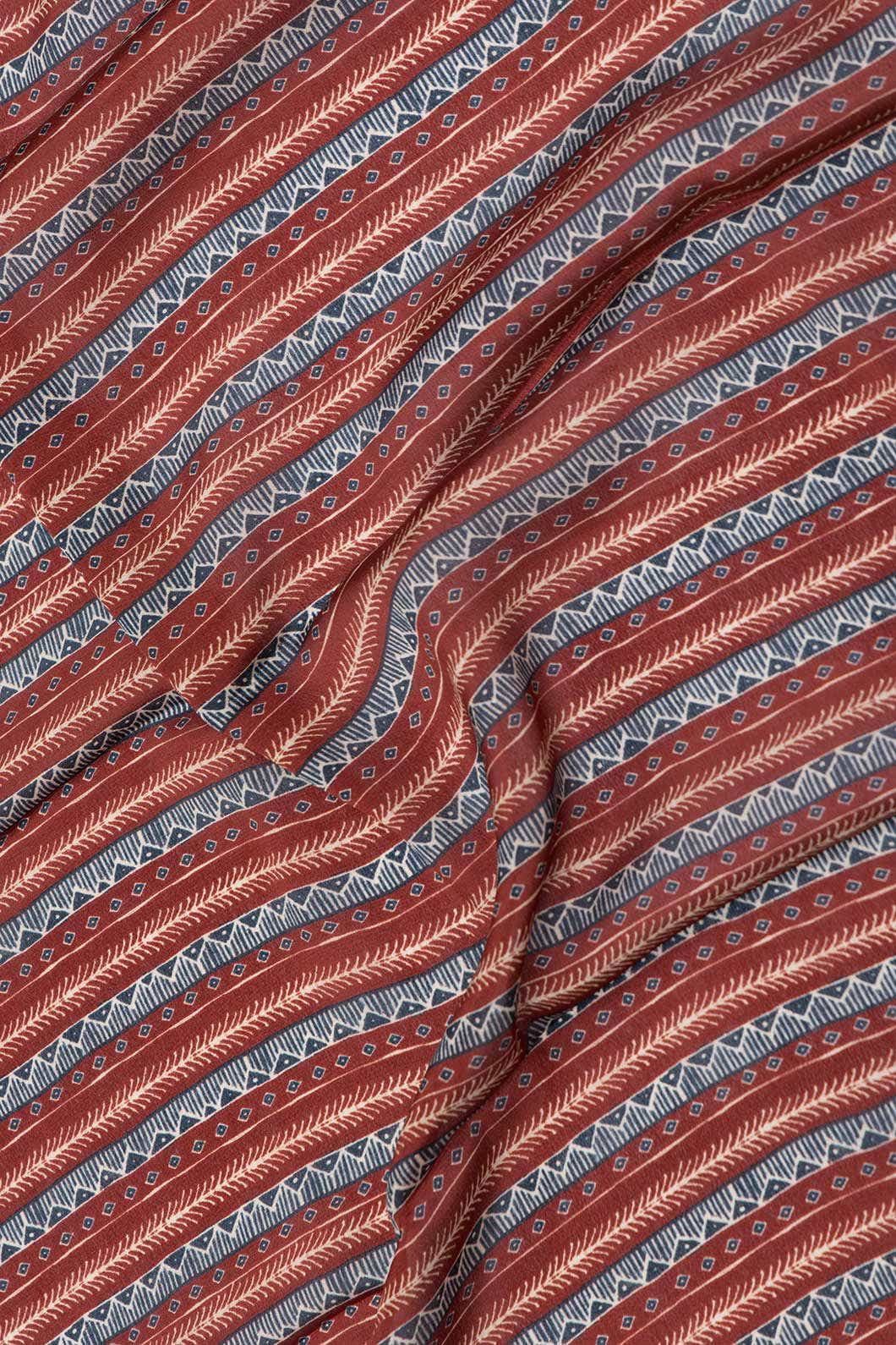 Brown Mysore Crepe Saree - Image 3