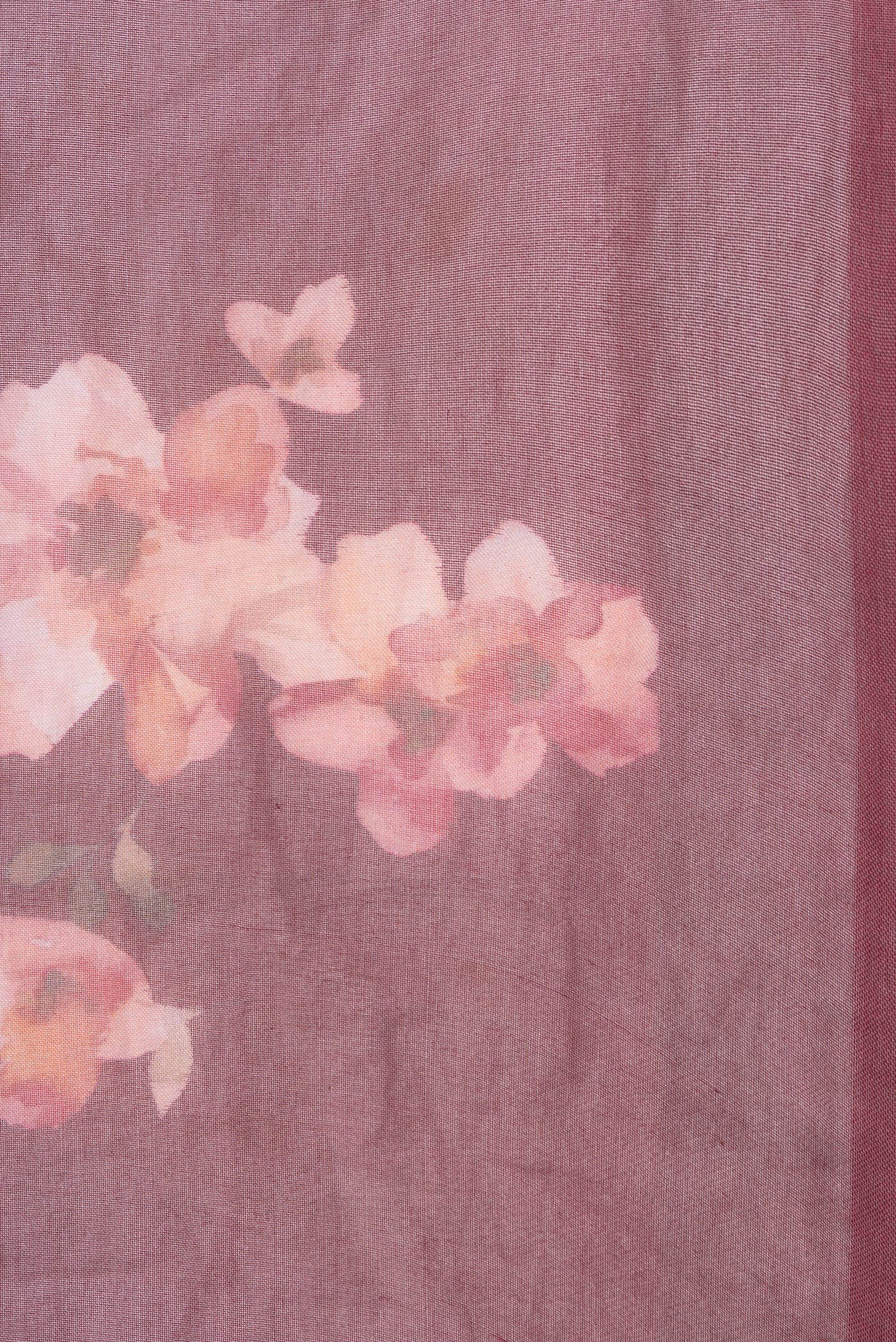 Coffee Brown Organza Silk Saree - Image 3