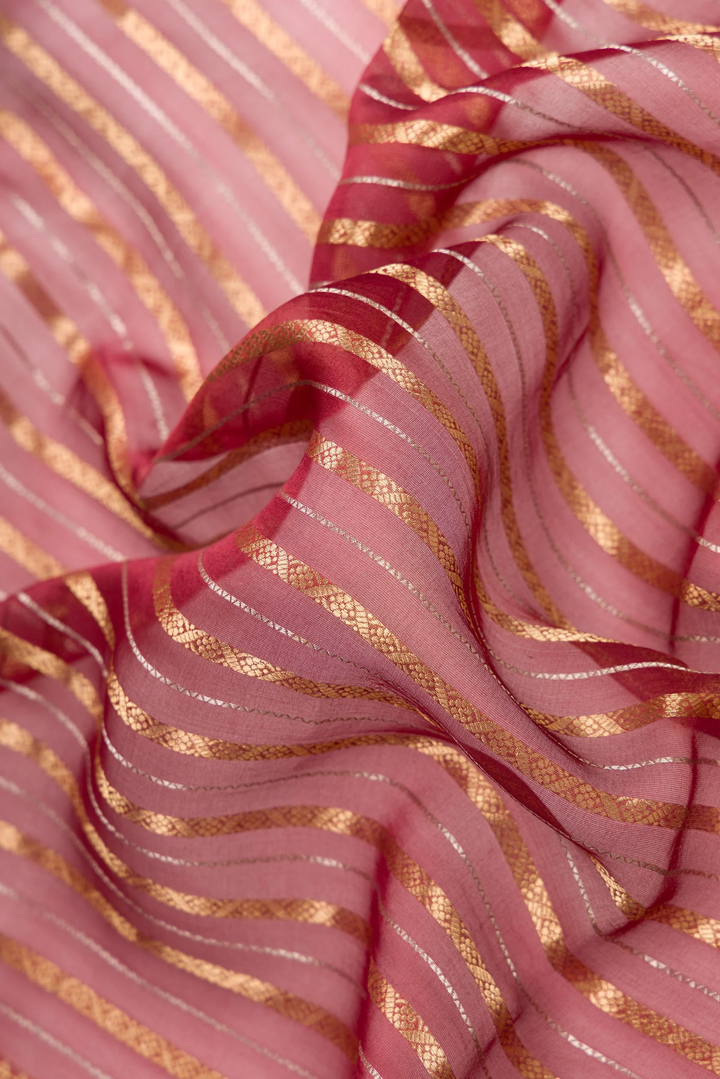 Brown Organza Silk Saree - Image 2