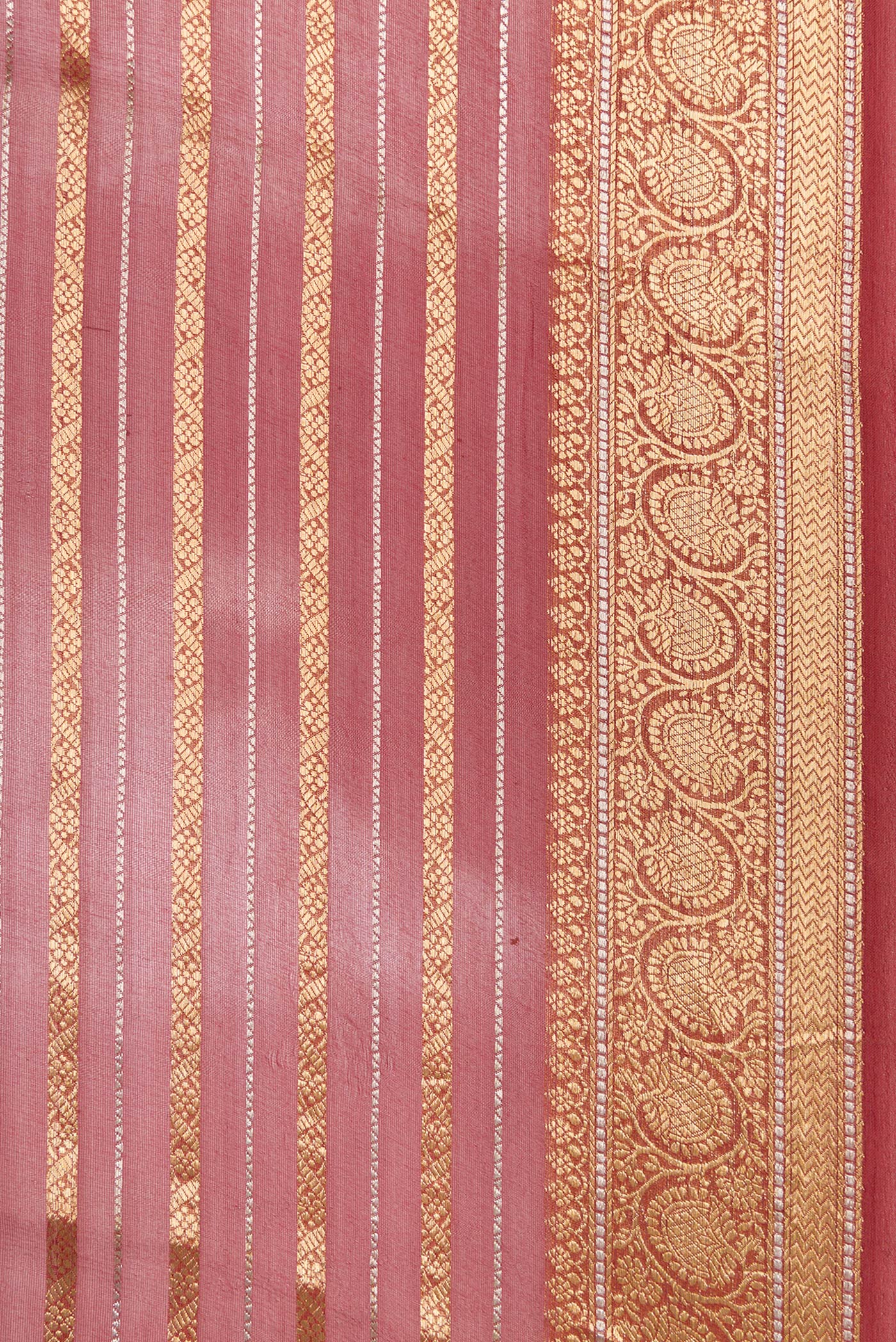 Brown Organza Silk Saree - Image 3