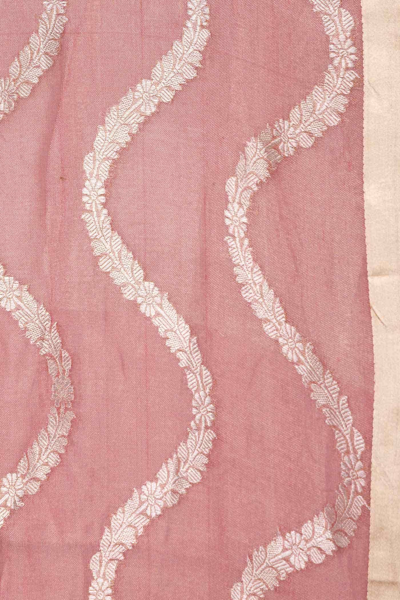 Maroon Dual Tone Organza Silk Saree - Image 6