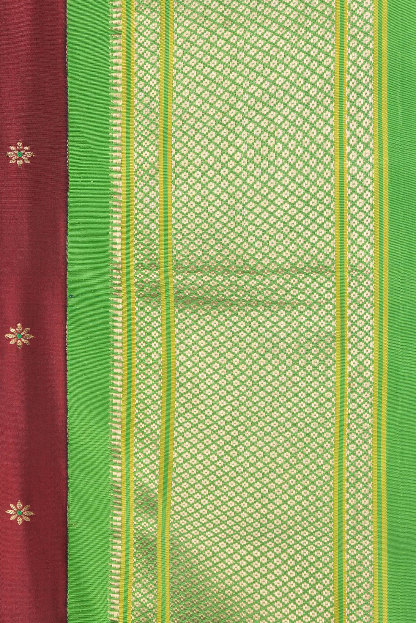 Maroon Paithani Silk Saree - Image 3