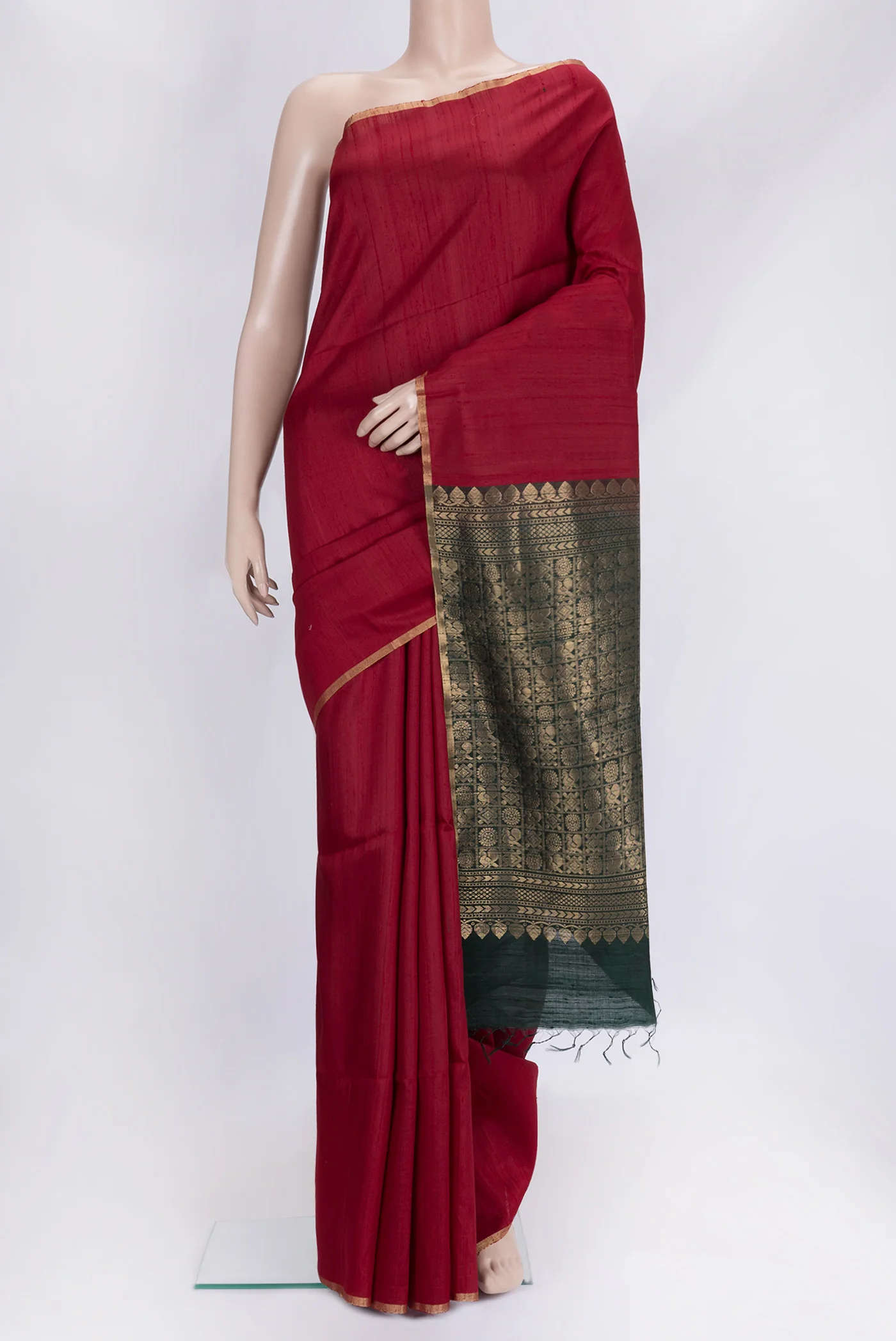 Maroon Raw Silk Saree