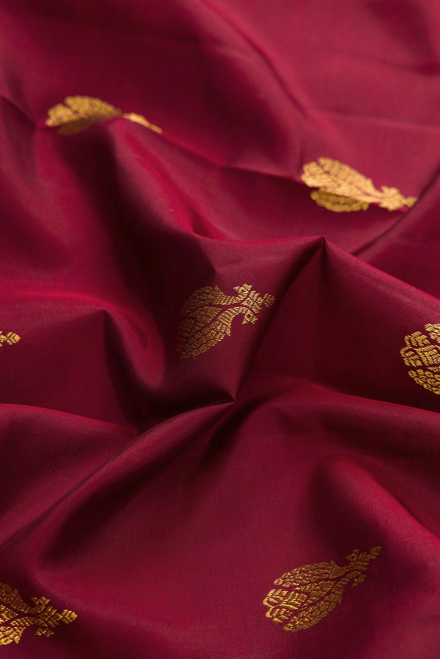 Maroon Kanjivaram Silk Saree - Image 2