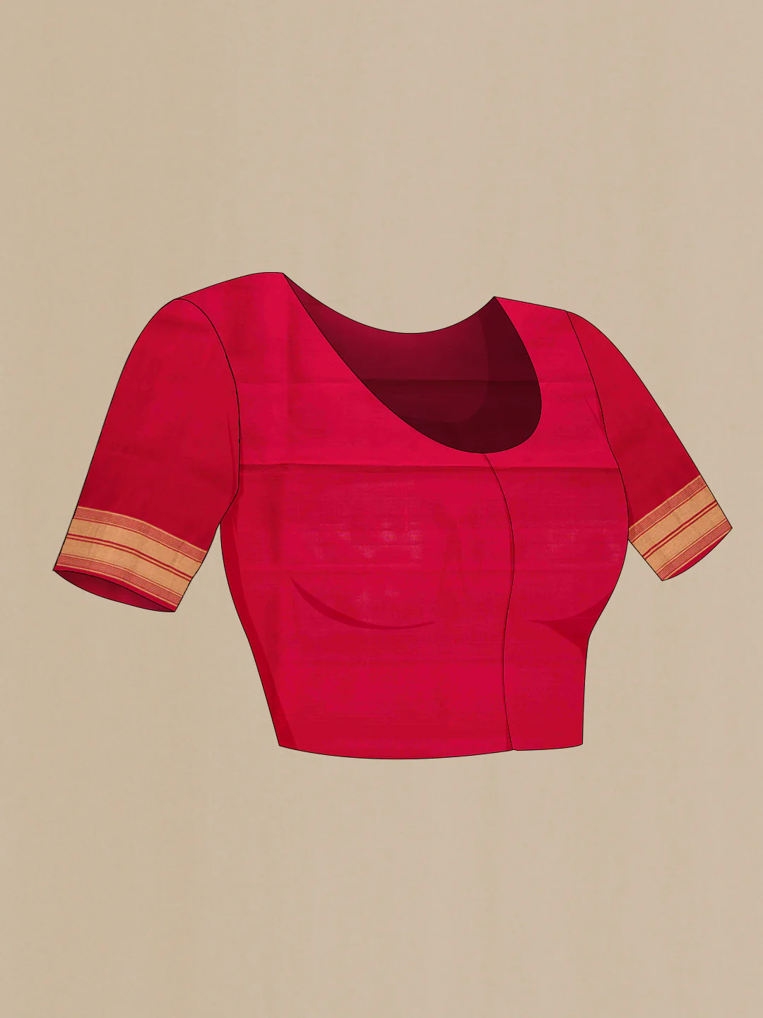 Maroon Soft Silk Saree - Image 4
