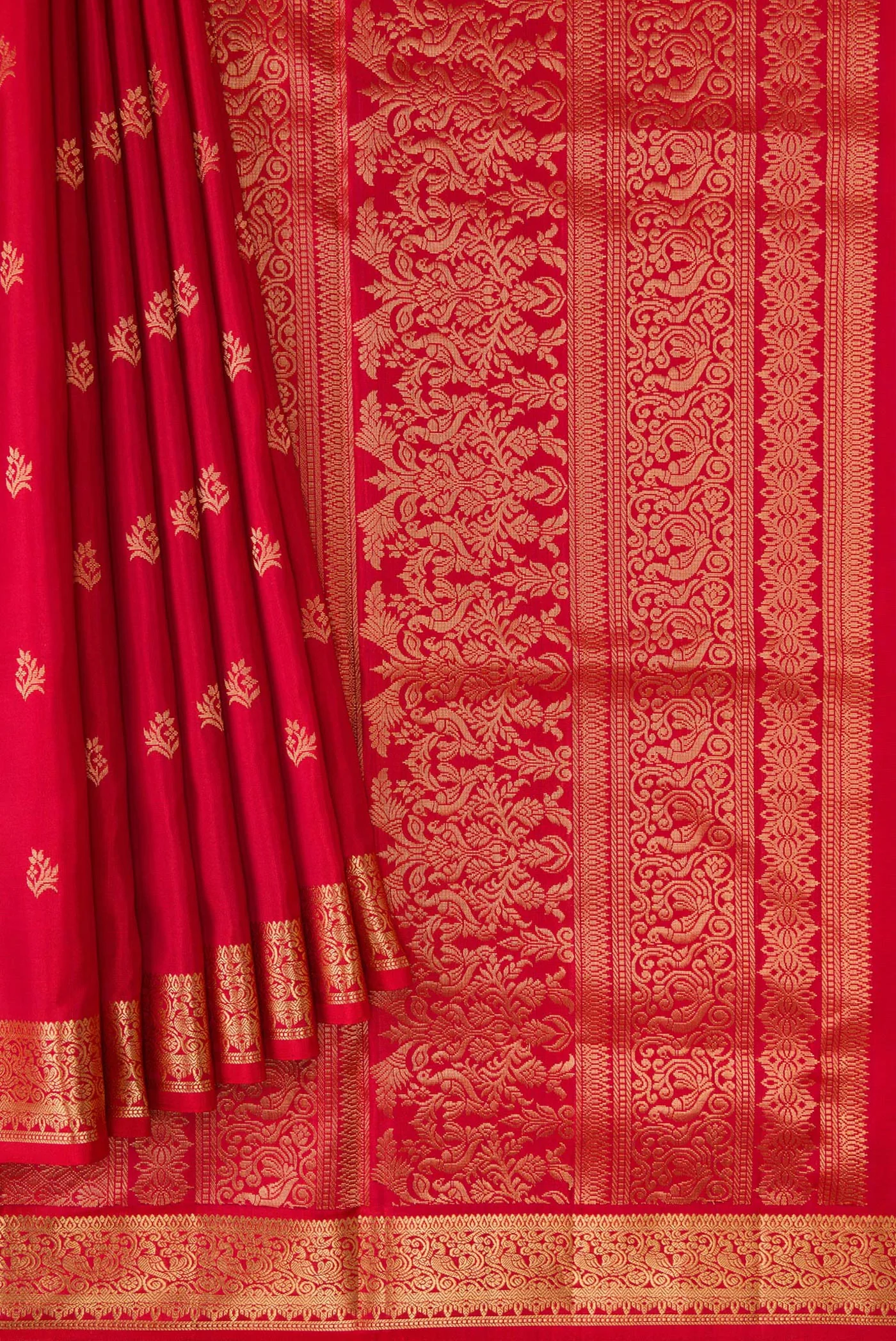 Red Soft Silk Saree - Image 4