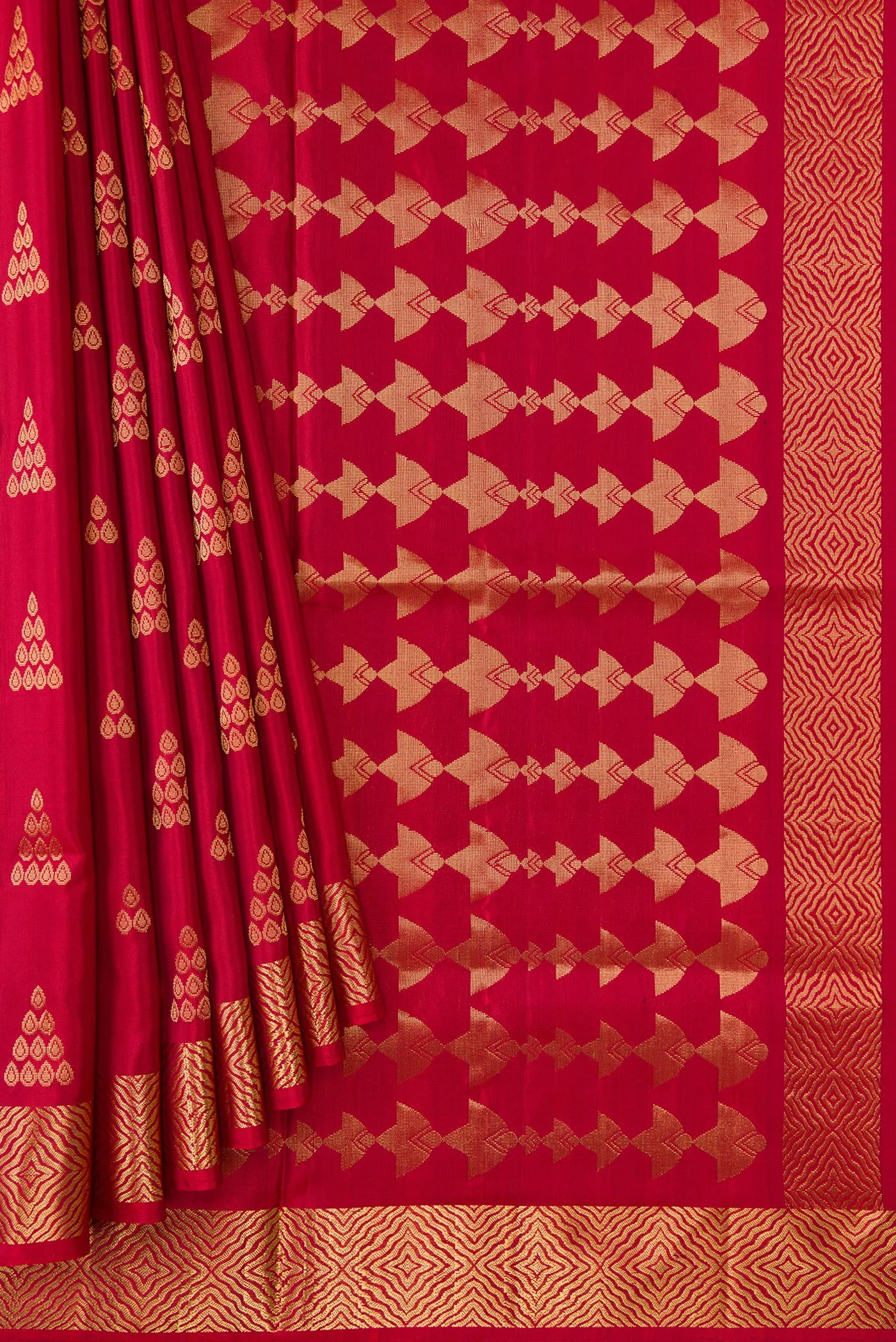 Maroon Soft Silk Saree - Image 4