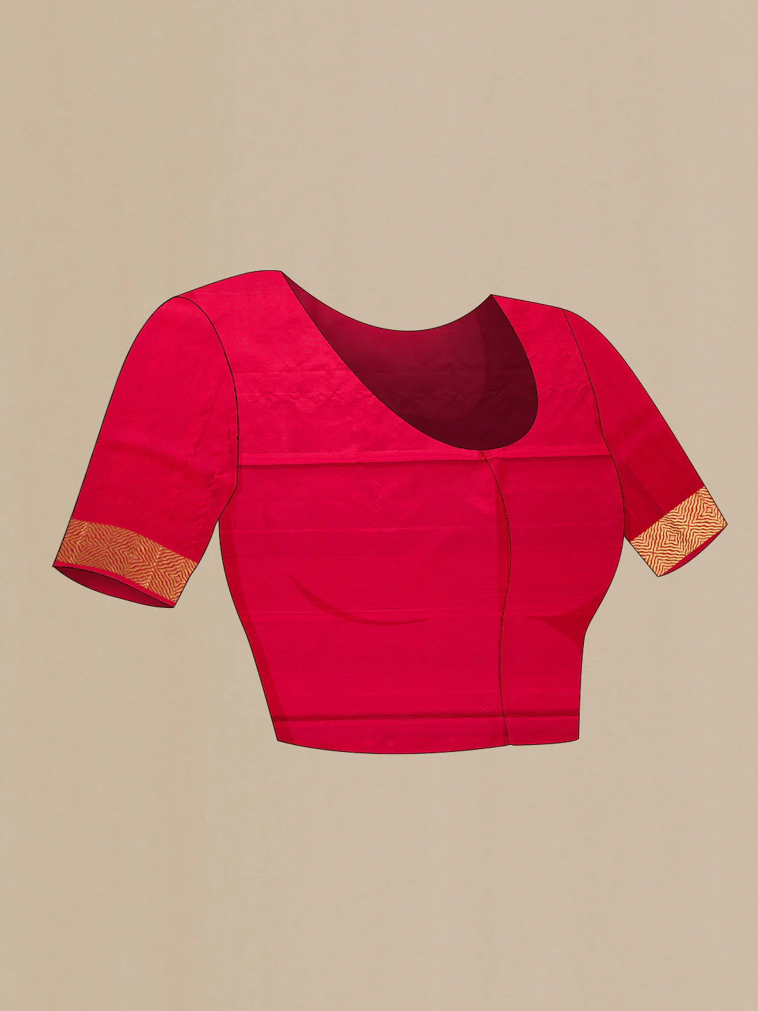 Maroon Soft Silk Saree - Image 5
