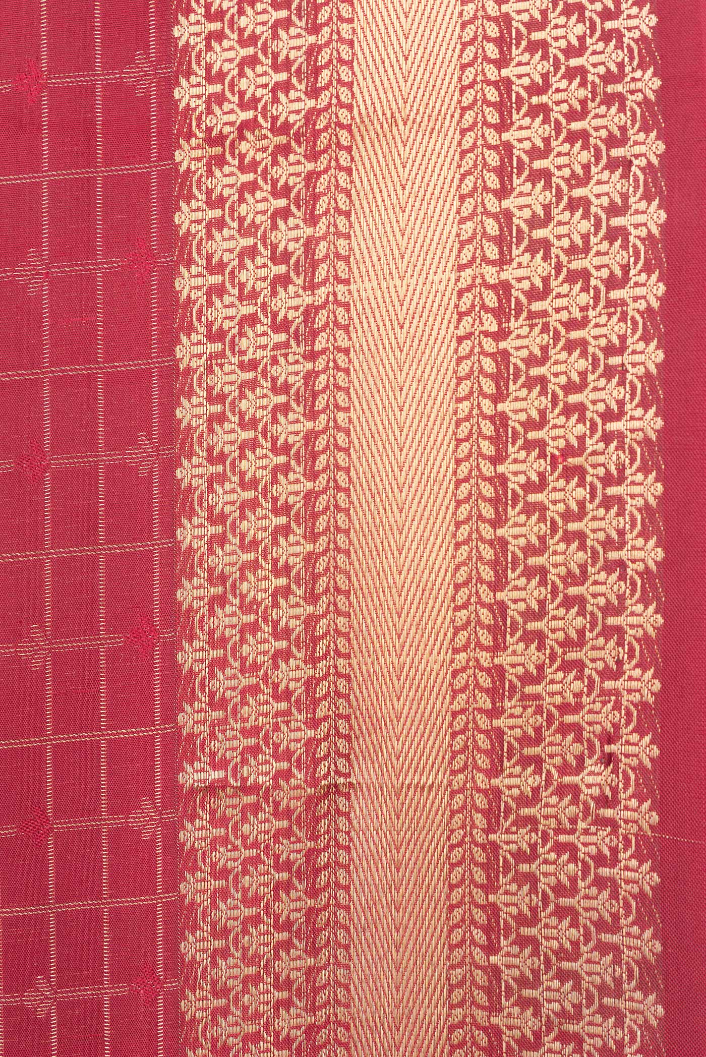 Maroon Soft Silk Saree - Image 3