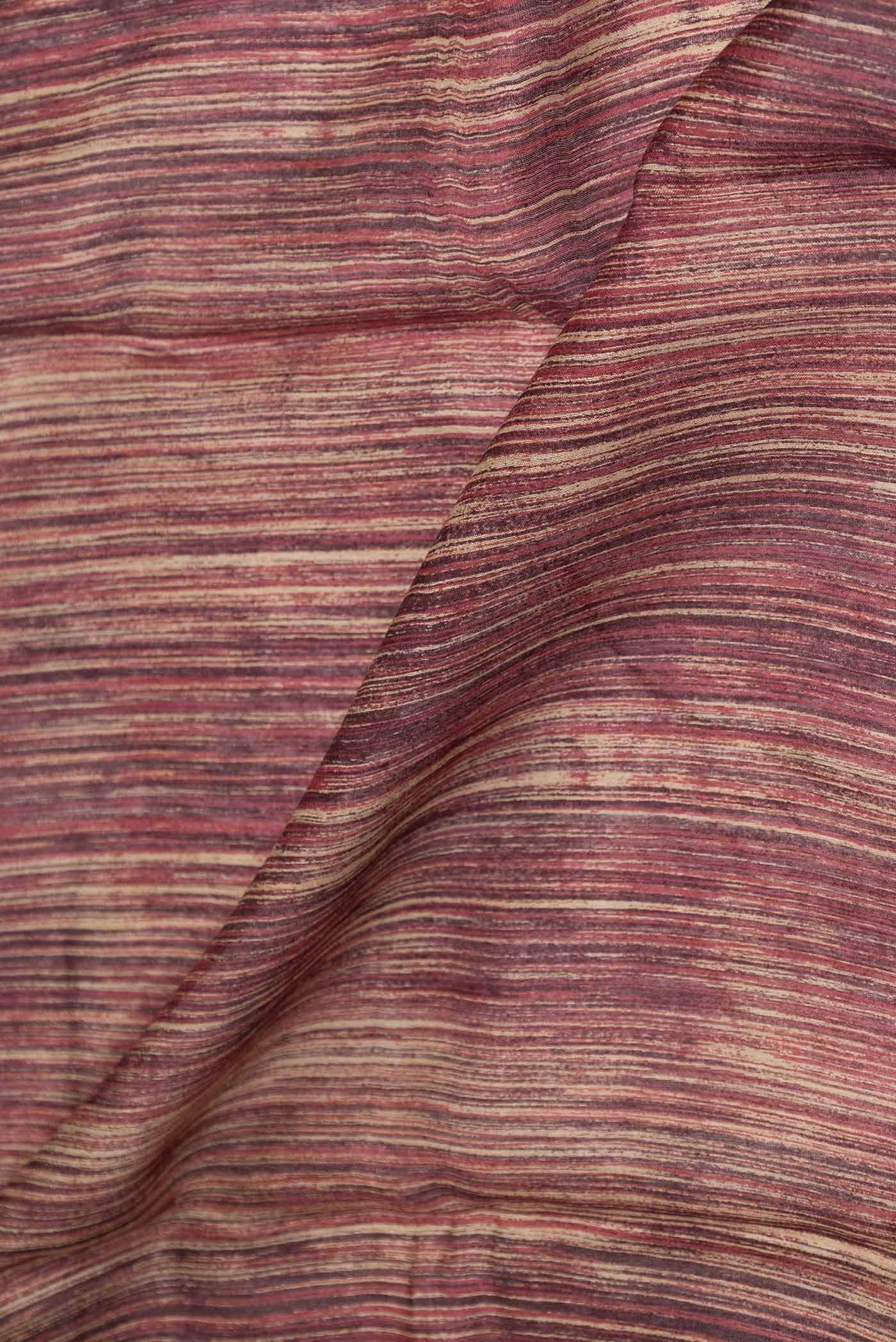 Brown Tussar Silk Saree - Image 2