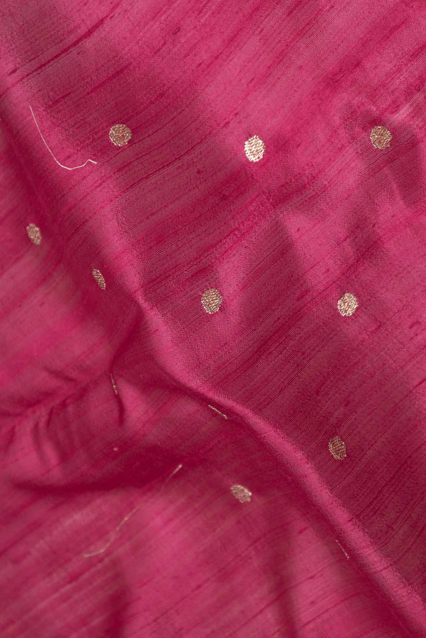 Maroon Dual Tone Tussar Saree - Image 2