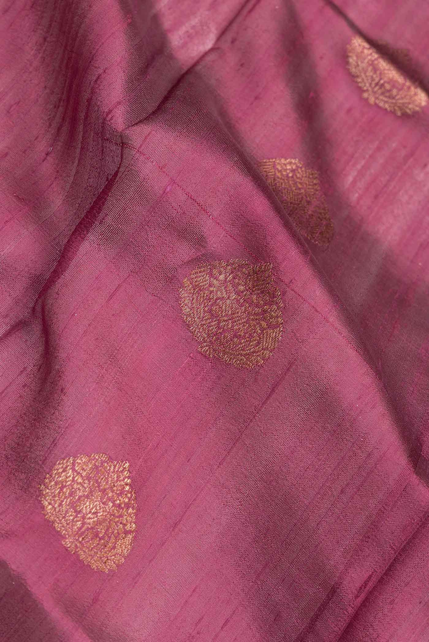 Coffee Brown Banarasi Tussar Silk Saree - Image 2