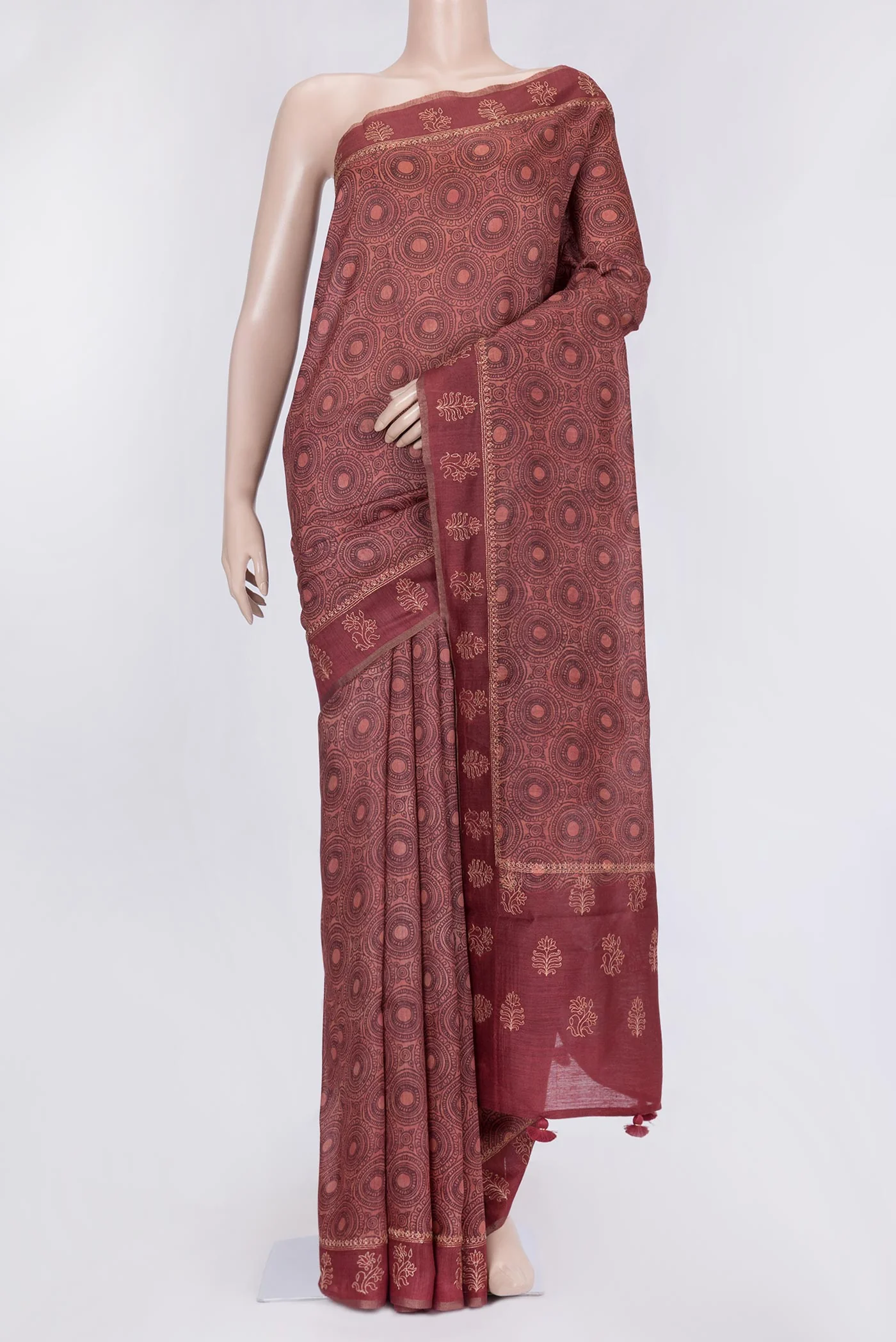 Multi Color Tussar Silk Saree