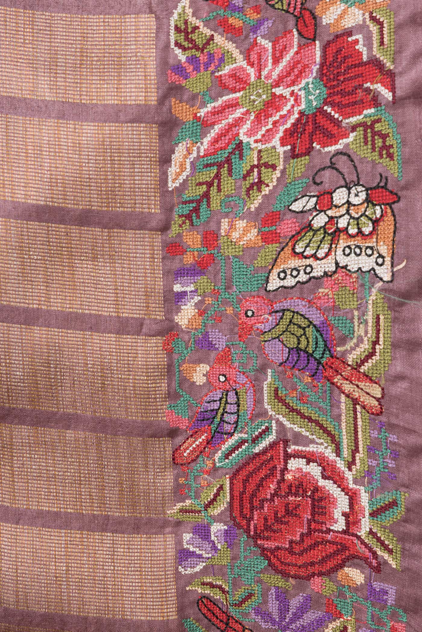 Brown Tussar Silk Saree - Image 3