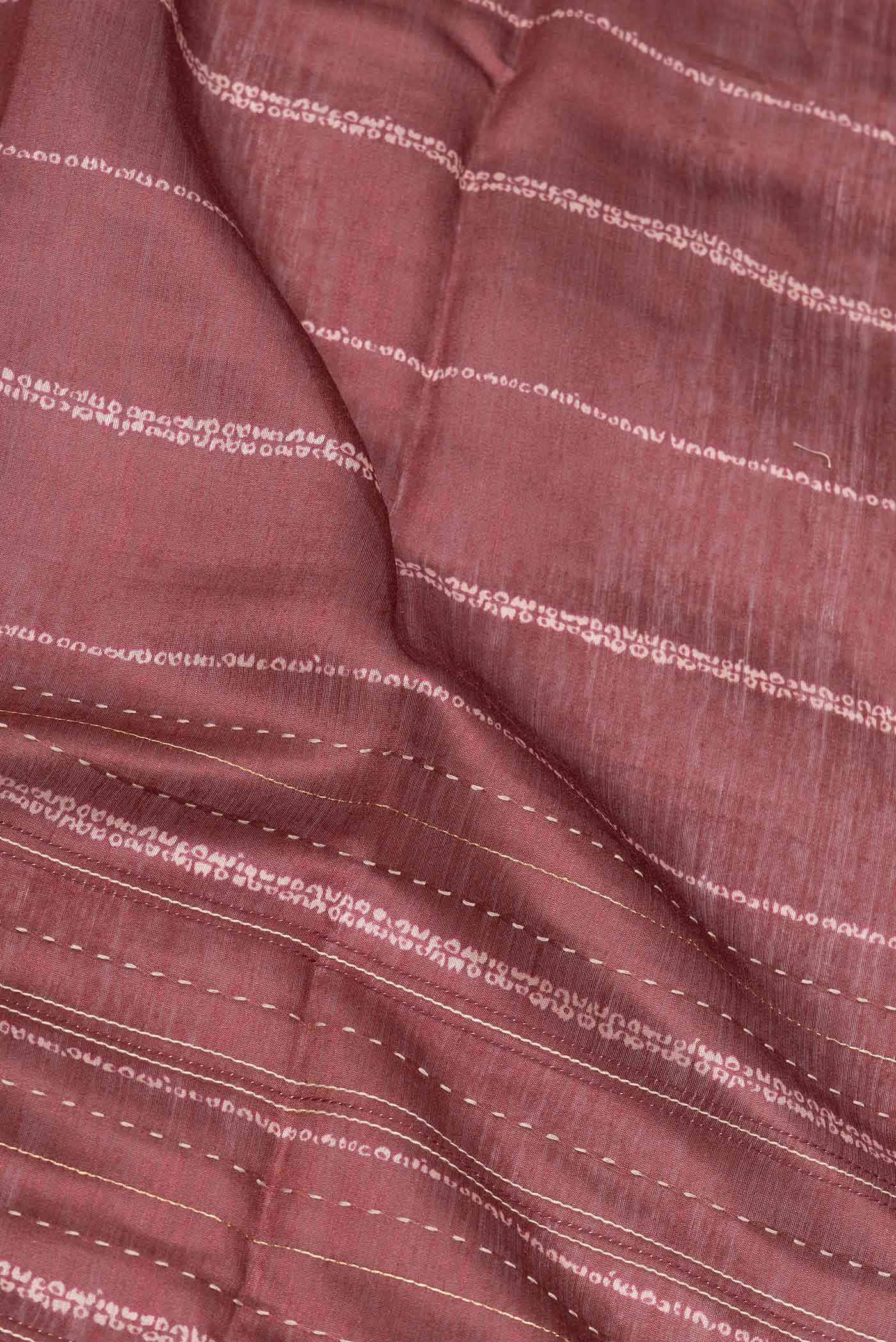 Brown Tussar Silk Saree - Image 2