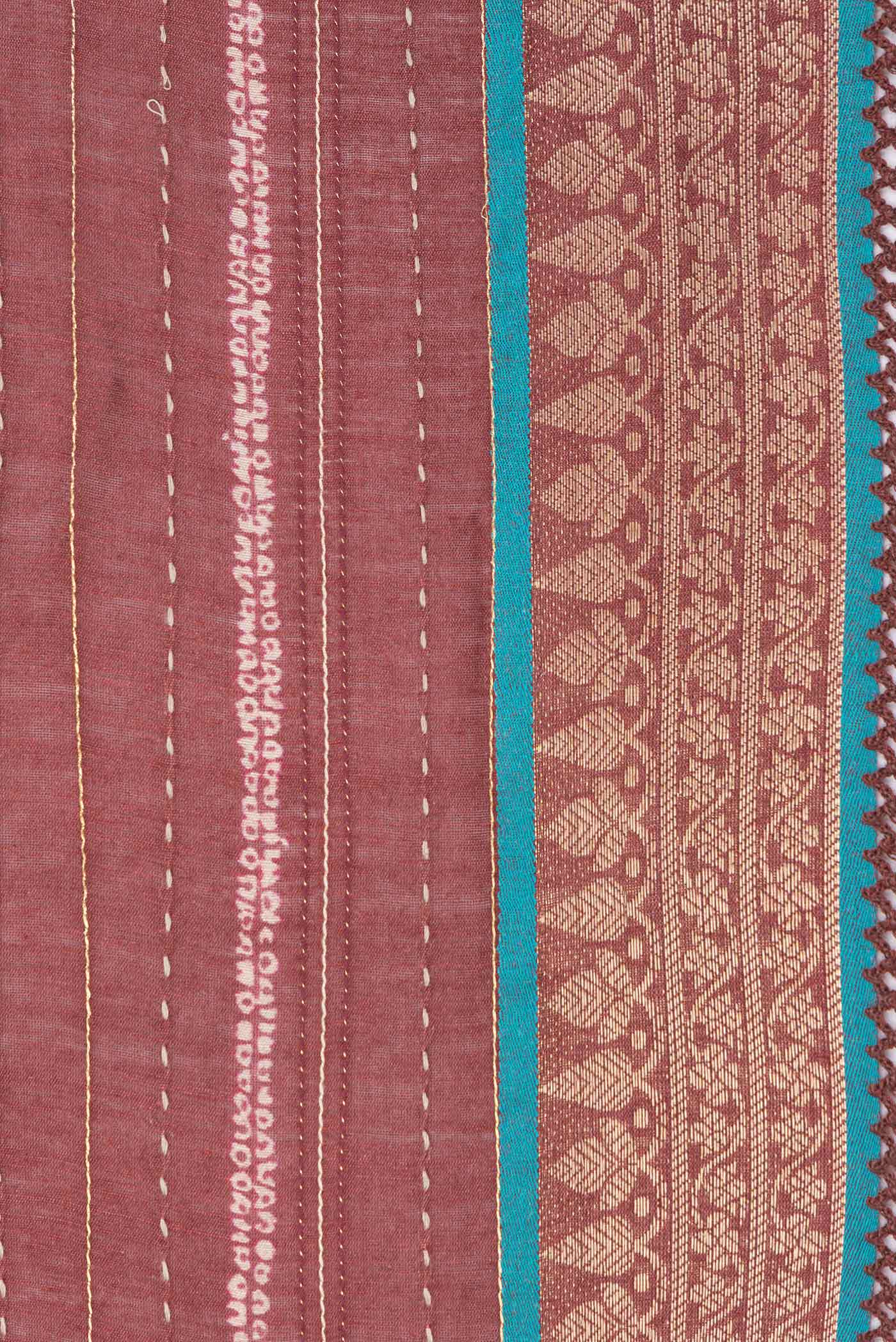 Brown Tussar Silk Saree - Image 3
