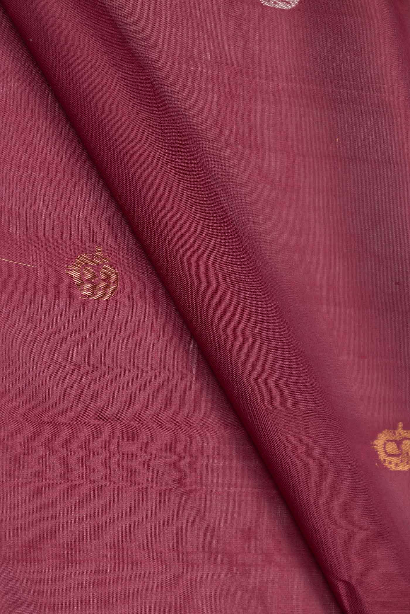 Maroon Dual Tone Uppada Silk Saree - Image 2