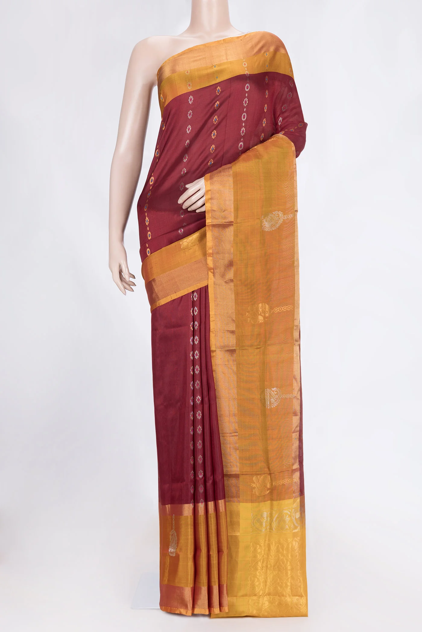Maroon Uppada Silk Saree