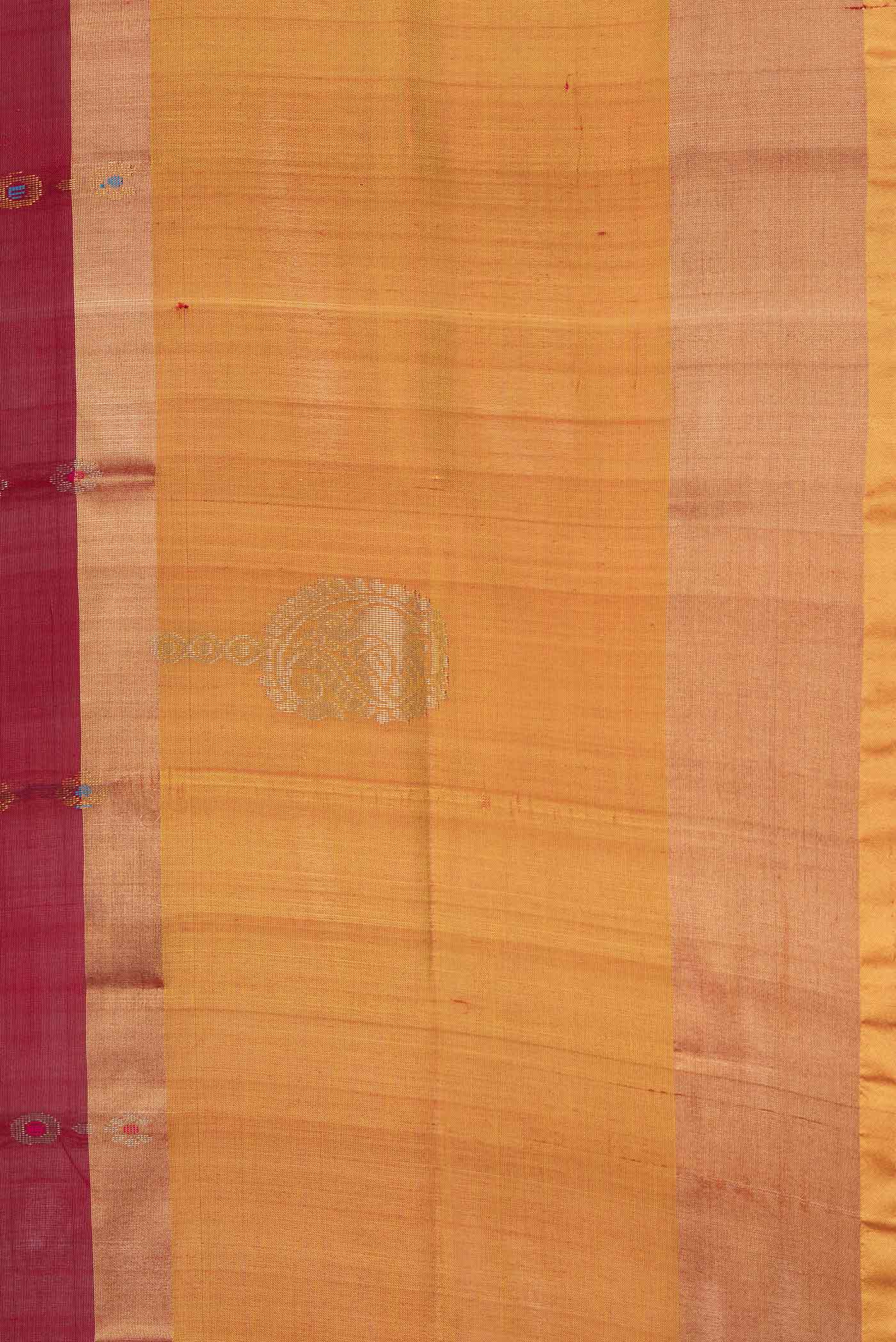 Maroon Uppada Silk Saree - Image 3