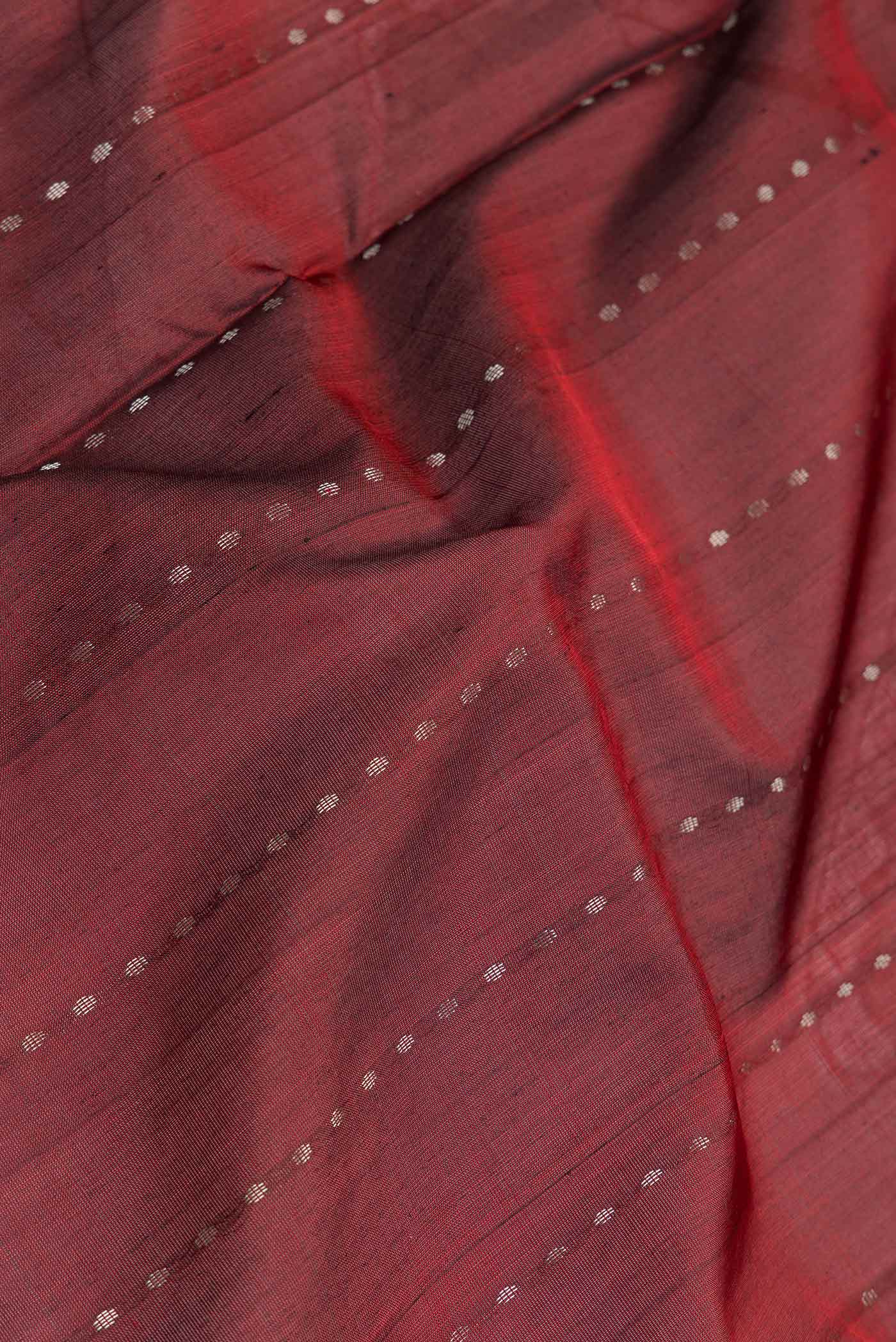 Maroon Uppada Silk Saree - Image 2