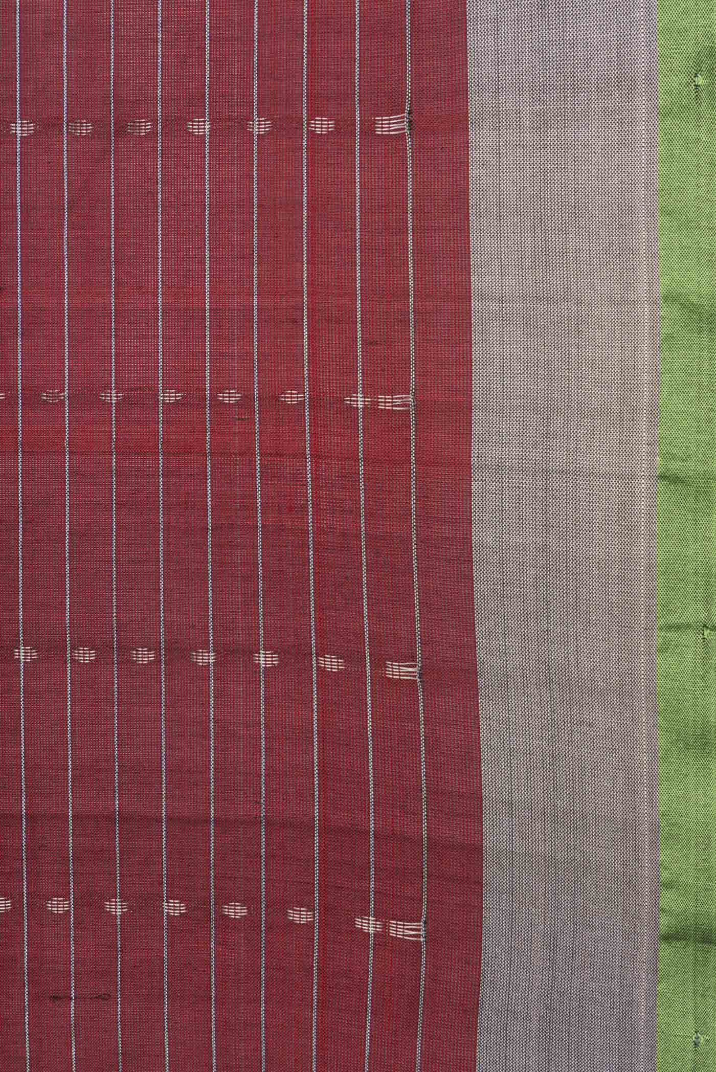 Maroon Uppada Silk Saree - Image 3