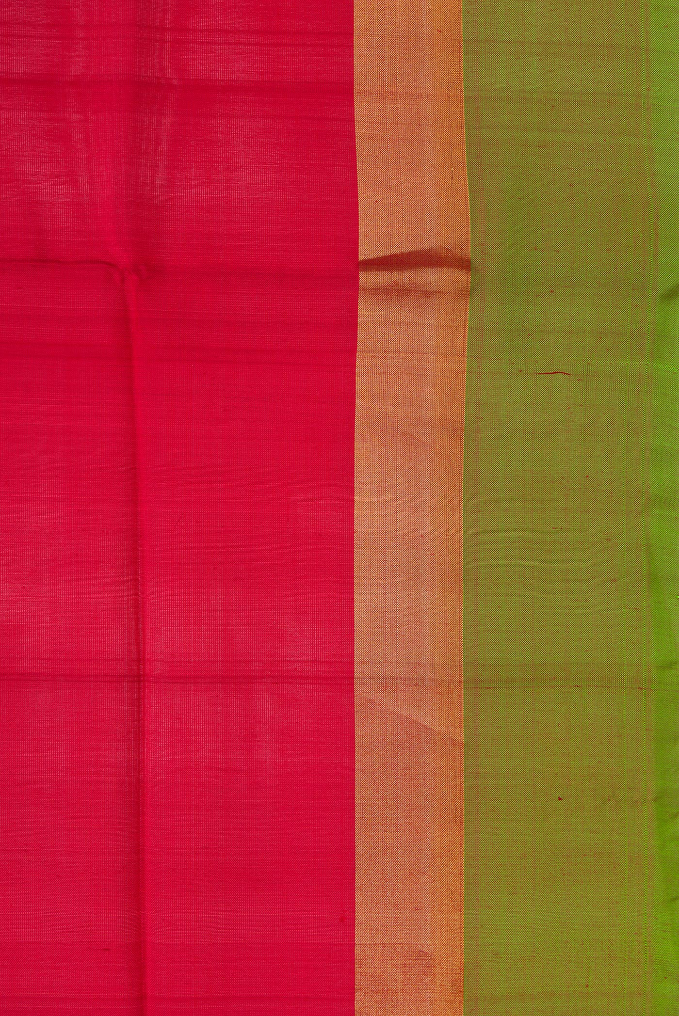 Deep Red Dual Tone Uppada Silk Saree - Image 3