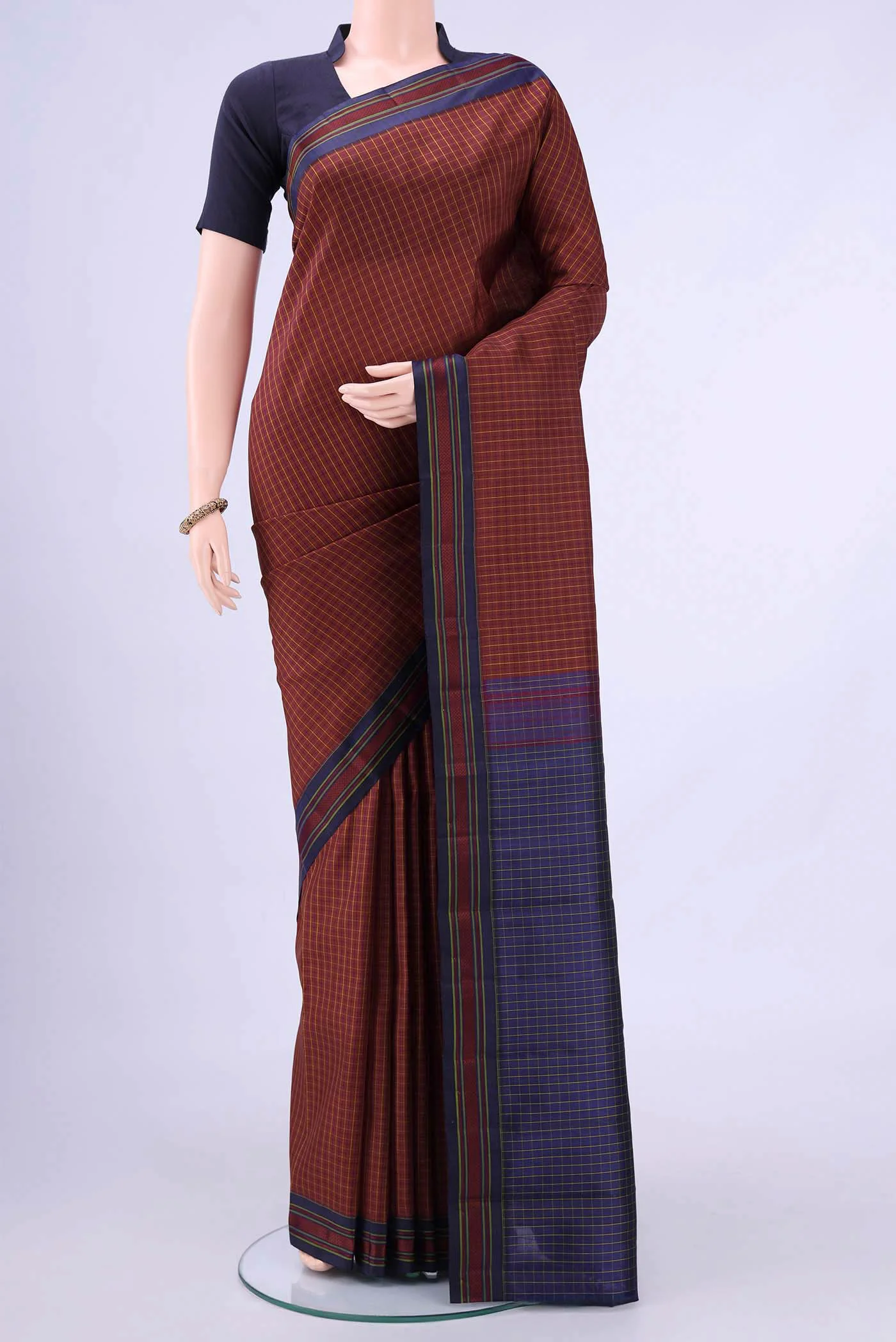 Maroon Kanjivaram Saree