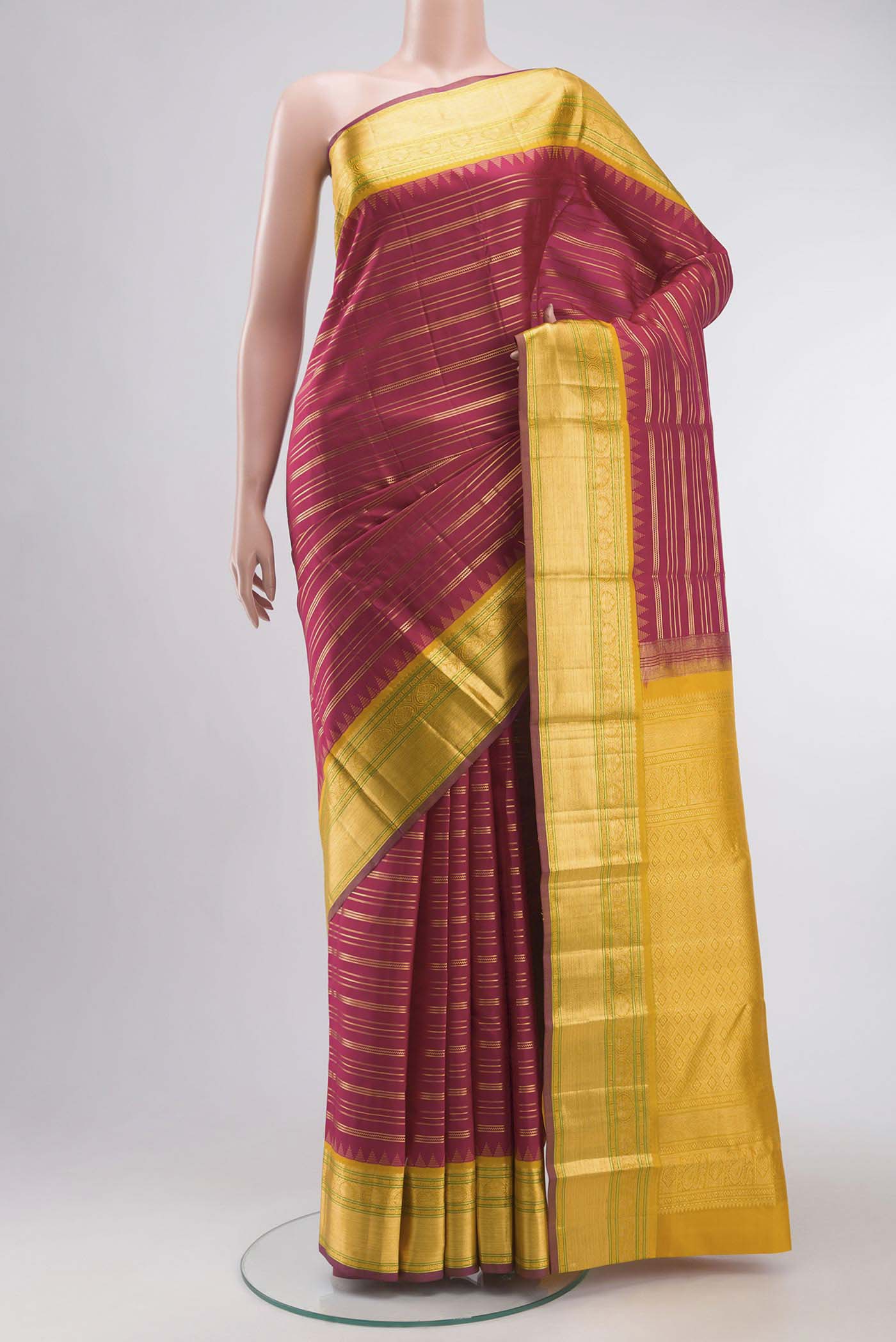 Maroon Kanjivaram Silk Saree