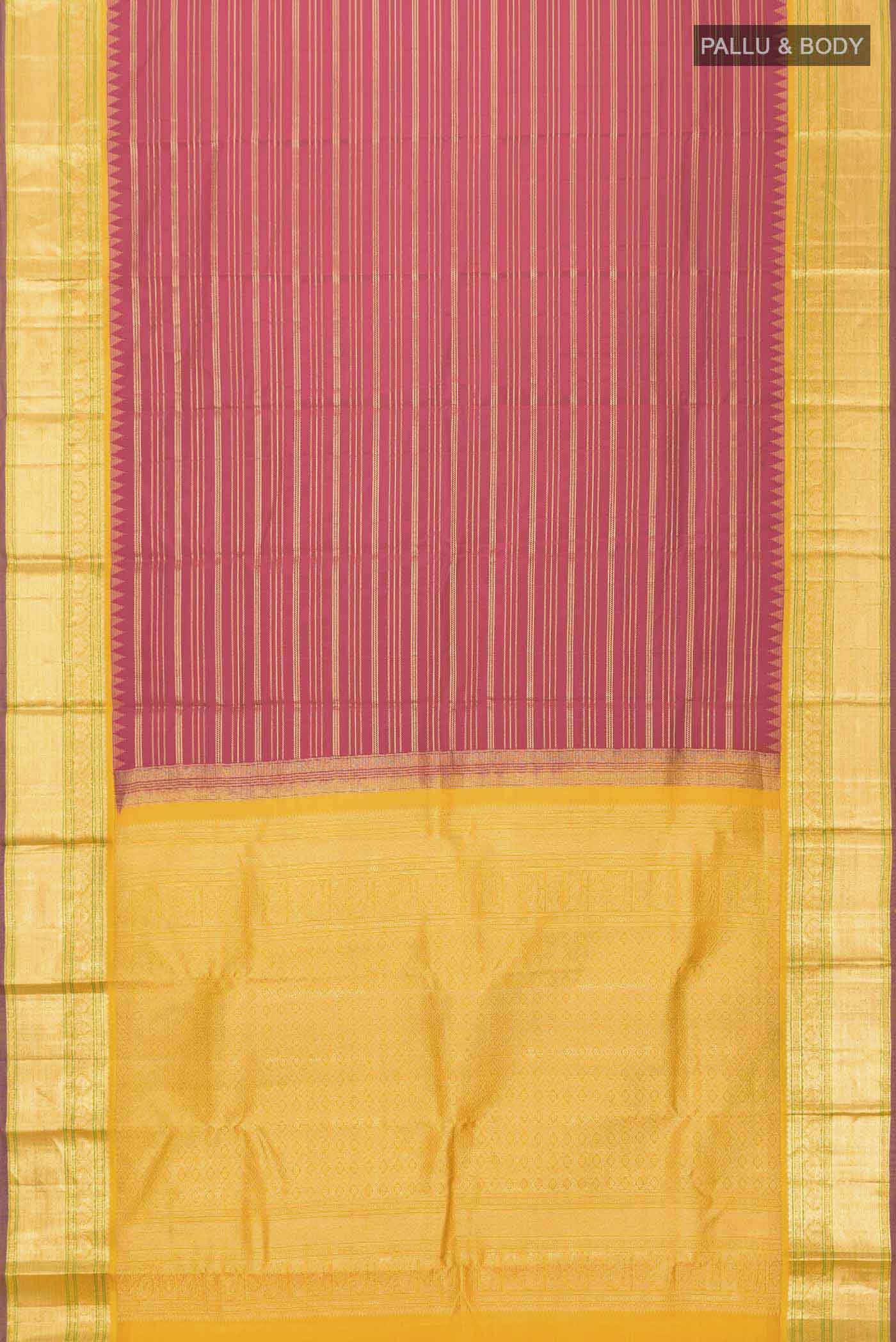 Maroon Kanjivaram Silk Saree - Image 6