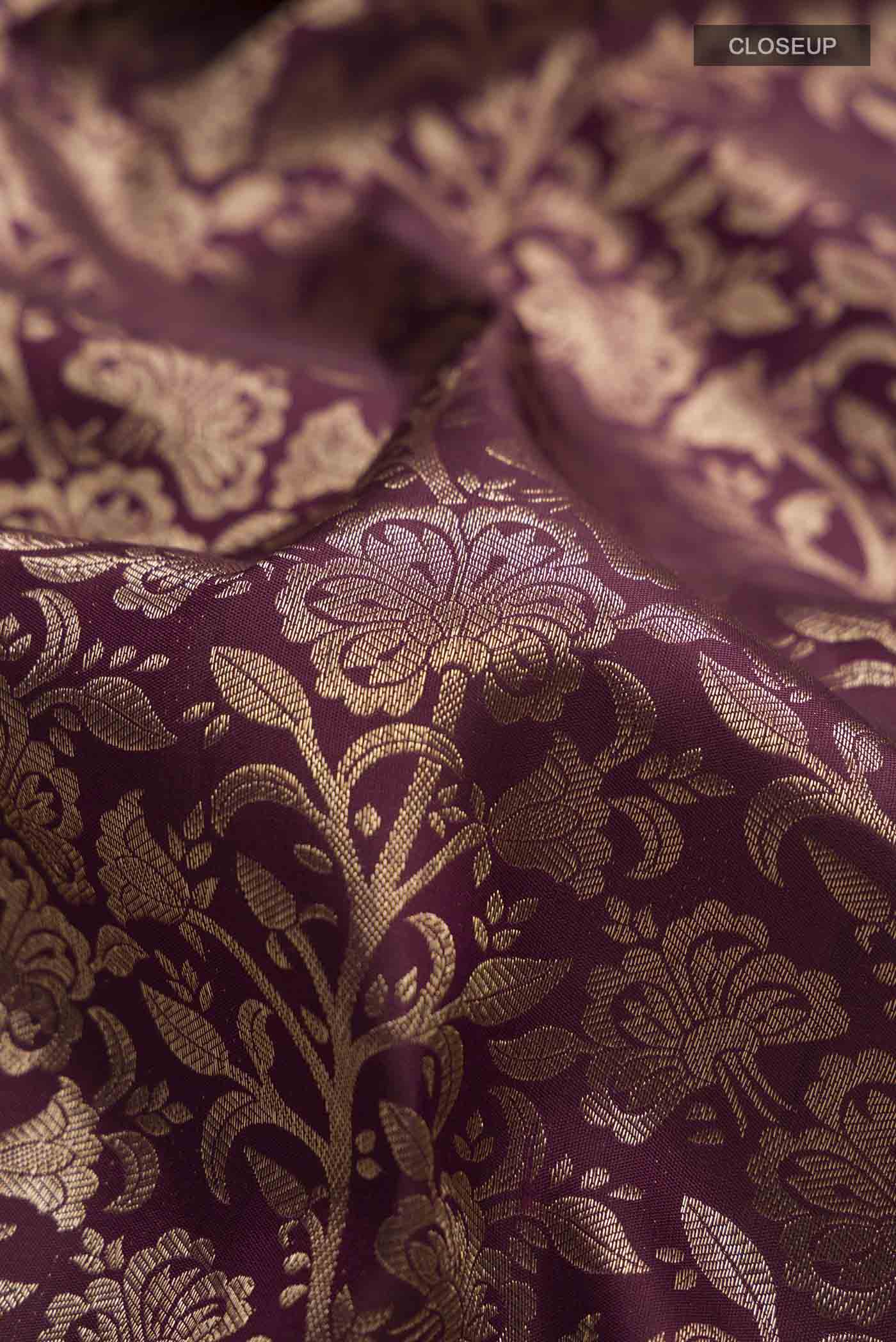 Maroon Kanchipuram Silk Saree - Image 2