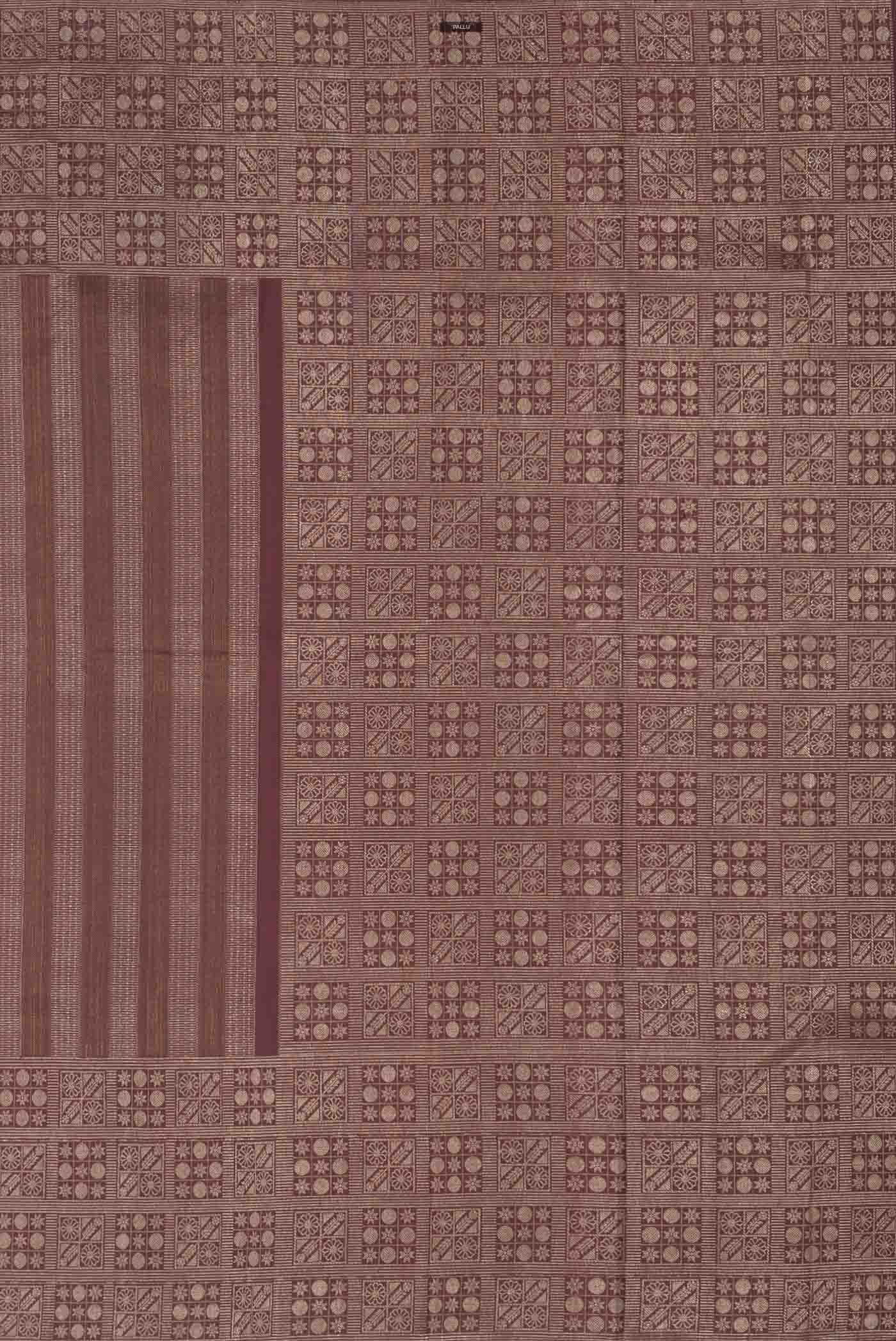 Brown Kanchipuram Silk Saree - Image 7