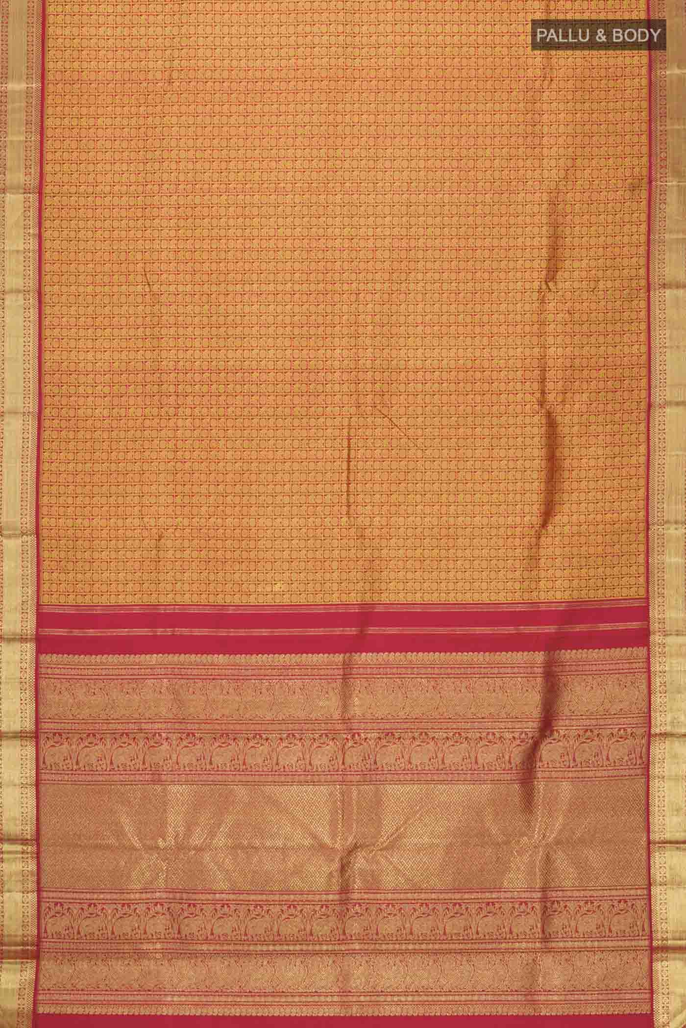Maroon Kanchipuram Silk Saree - Image 6