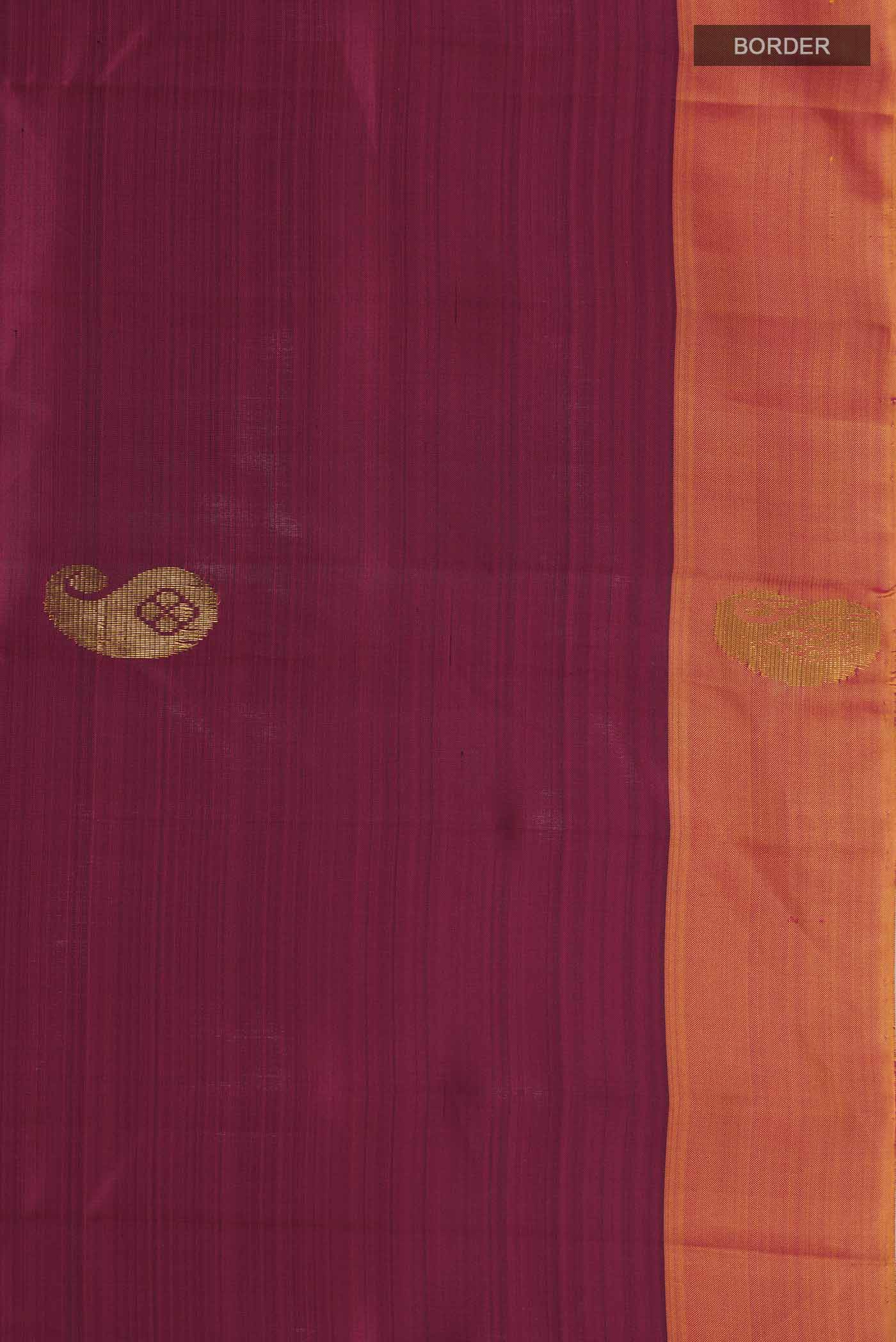 Maroon Kanchipuram Silk Saree - Image 3