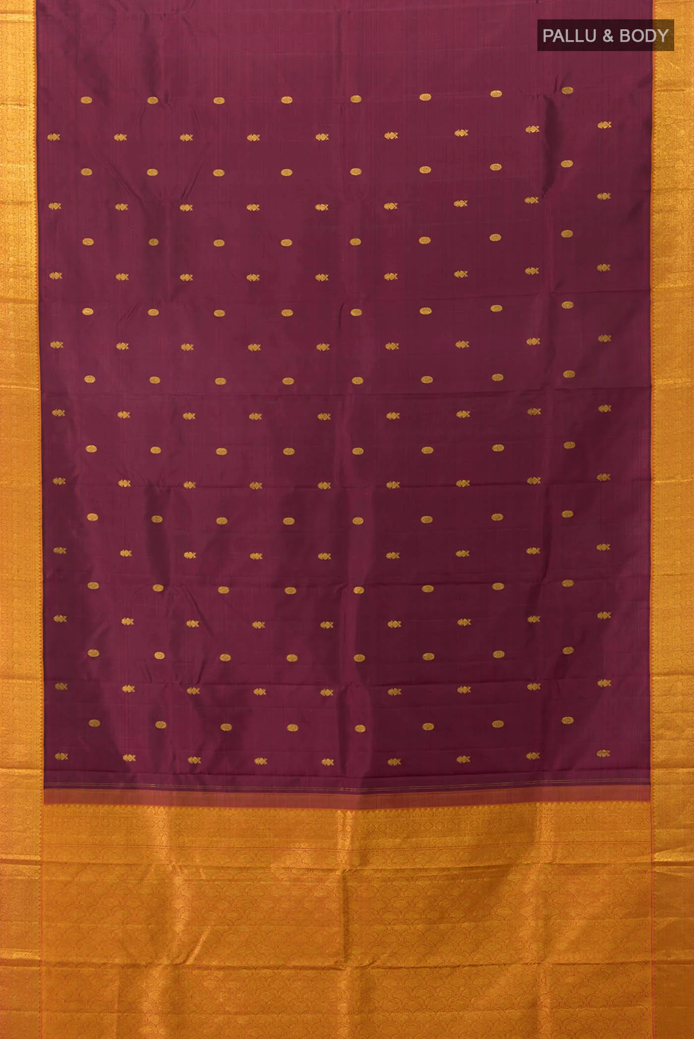 Maroon Kanjivaram Silk Saree - Image 5