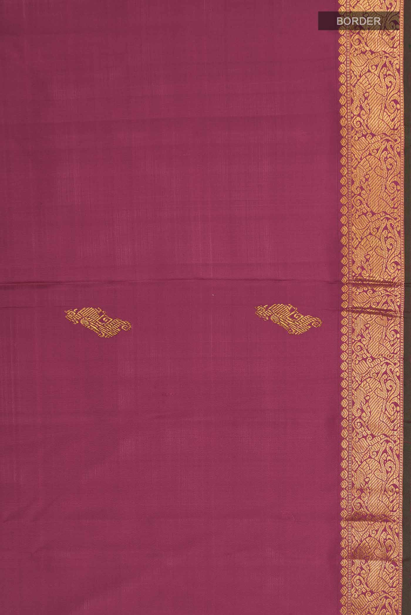 Maroon Kanchipuram Silk Saree - Image 3