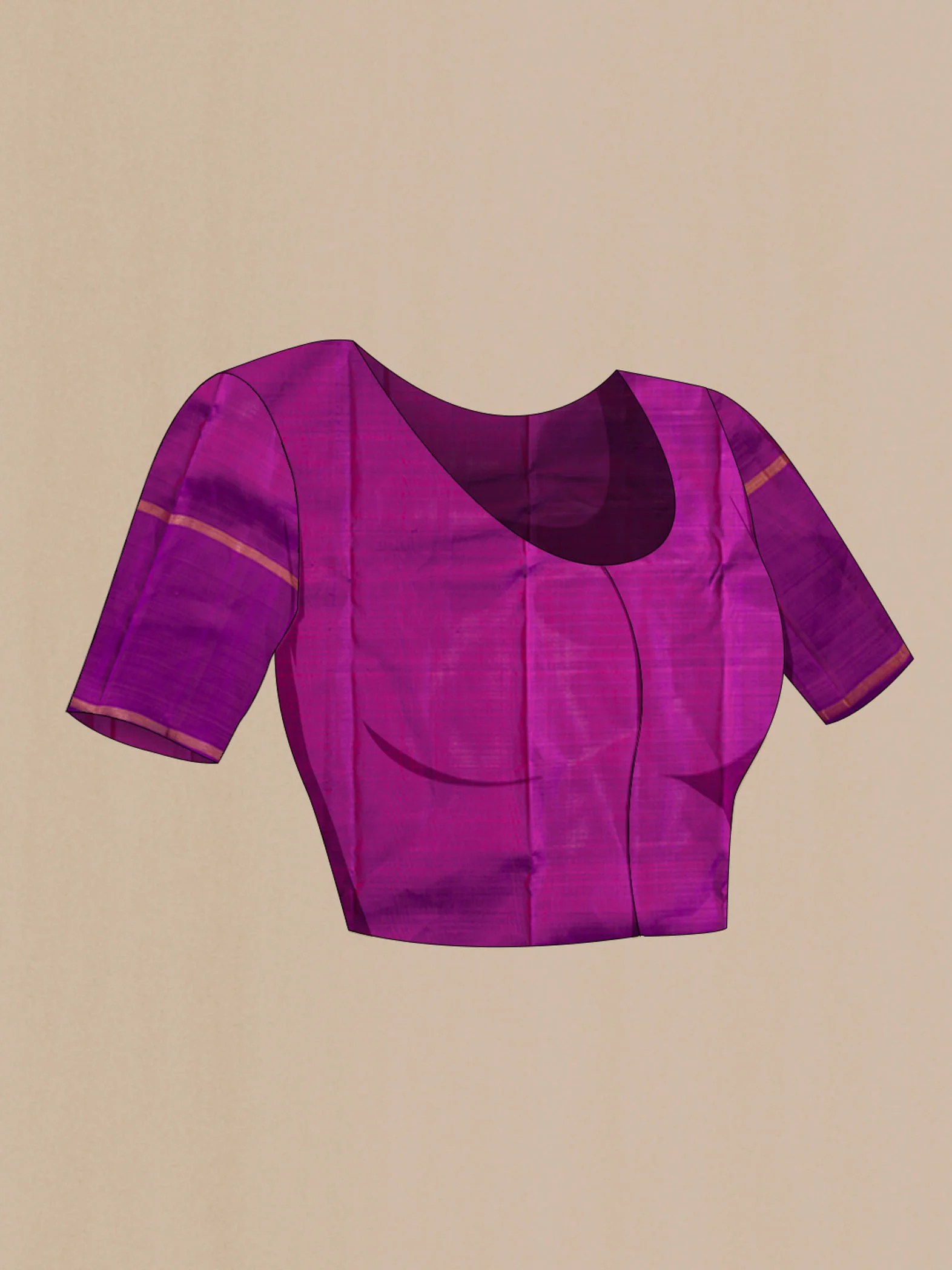 Maroon Kanchipuram Silk Saree - Image 5